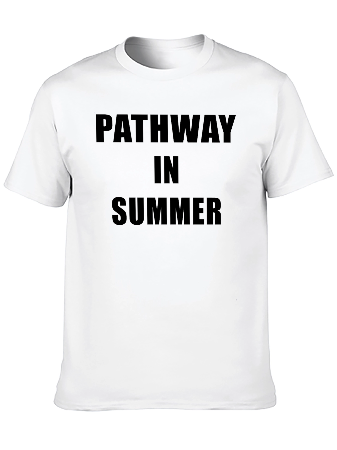 Pathway In Summer Black T-Shirt