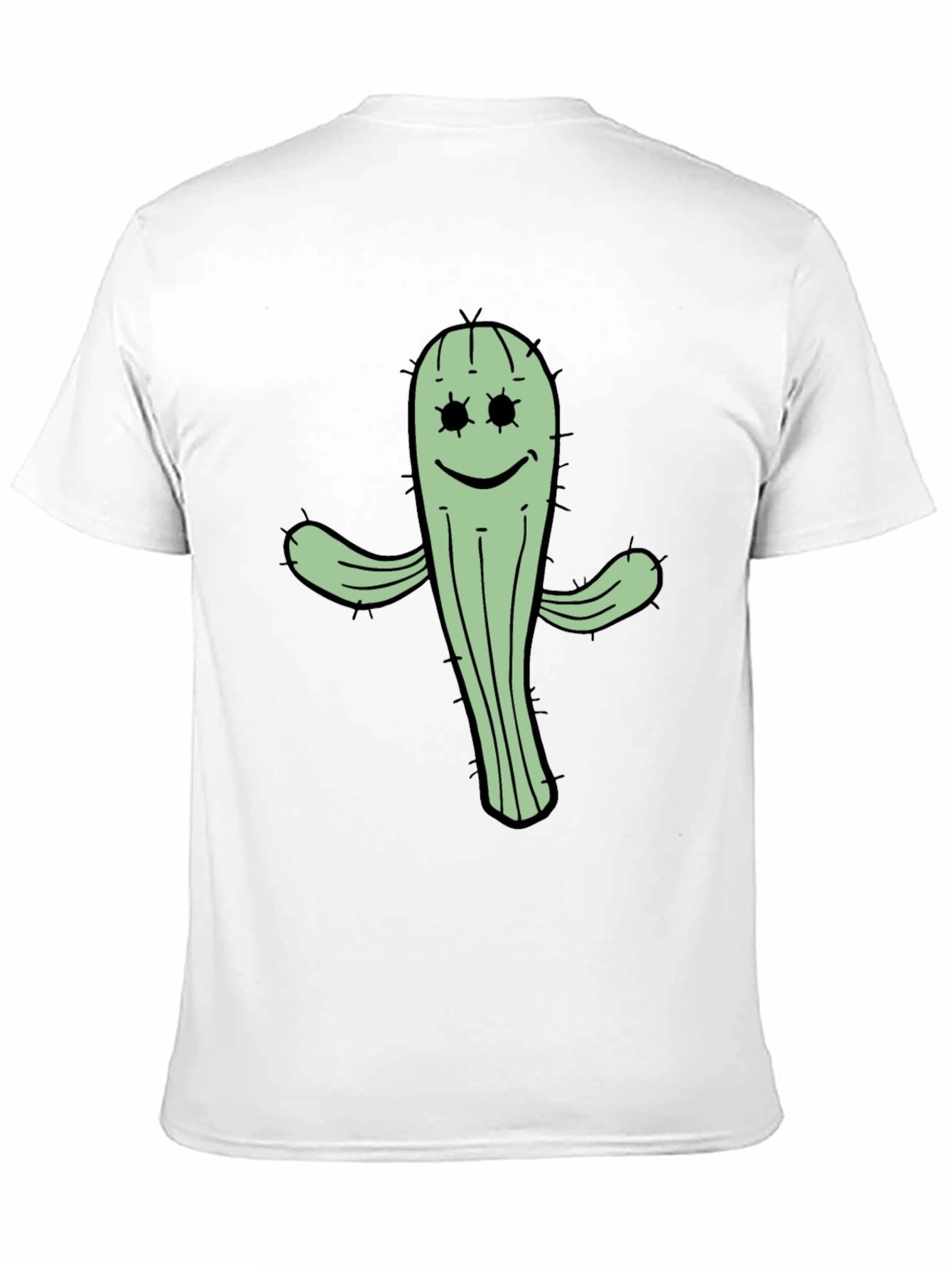 Cactus Graphic Tee - Black Cotton T-Shirt