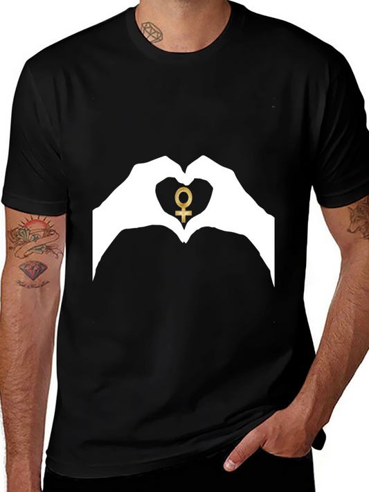 Venus Symbol Heart Hands Graphic Tee