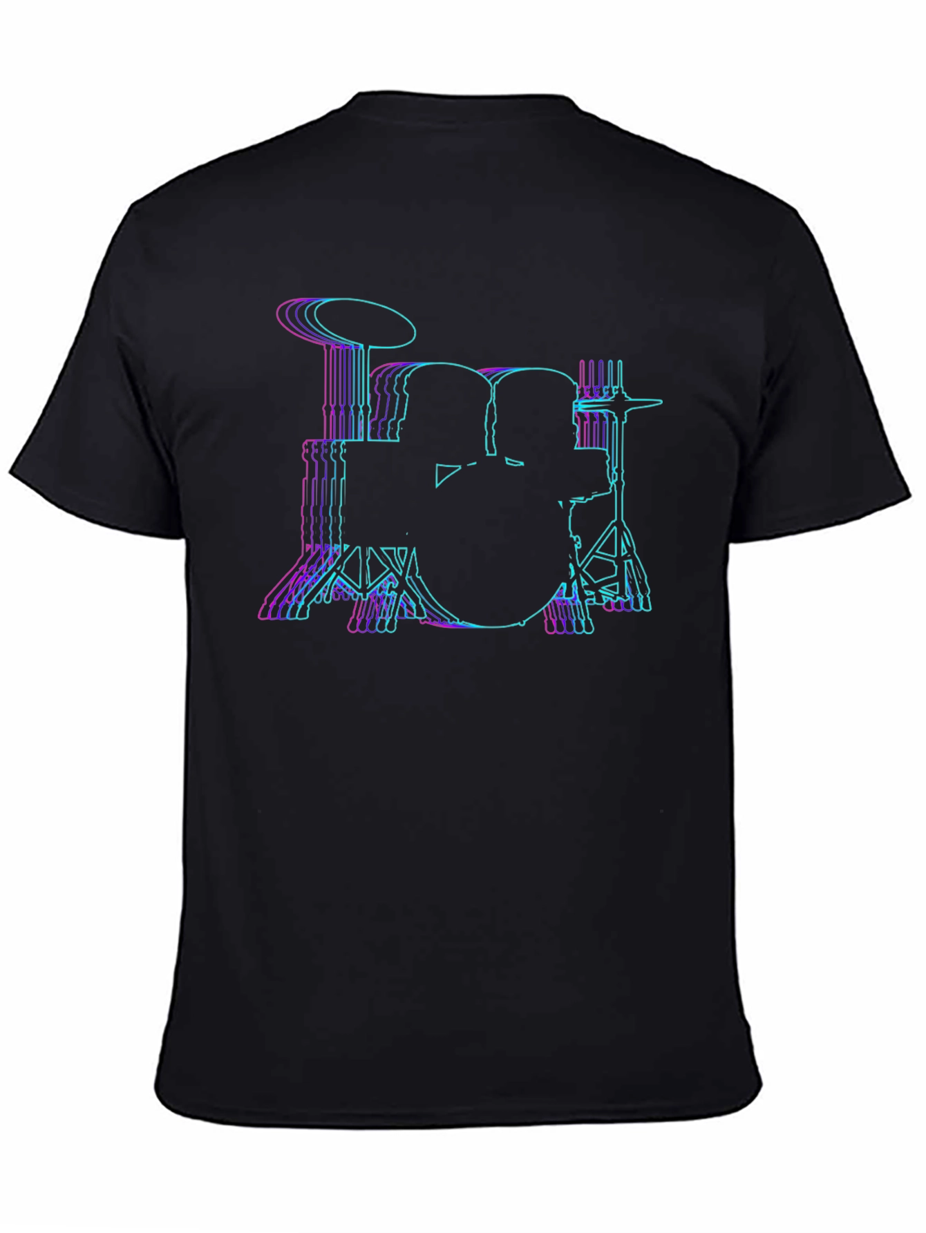 Vaporwave Drum Kit T-Shirt - Black