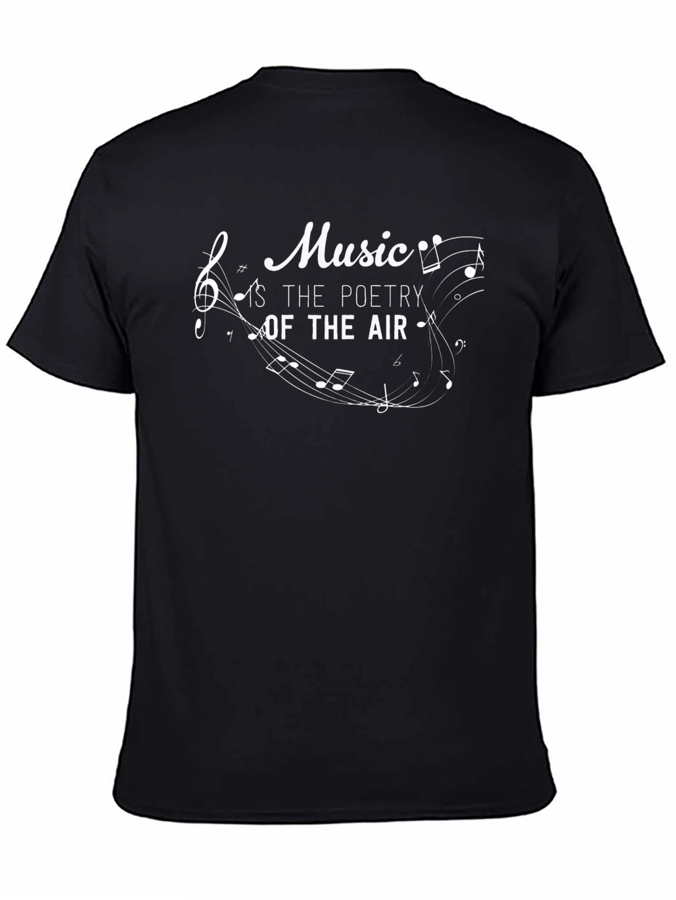 Music Is The Poetry Of Air Black T-Shirt