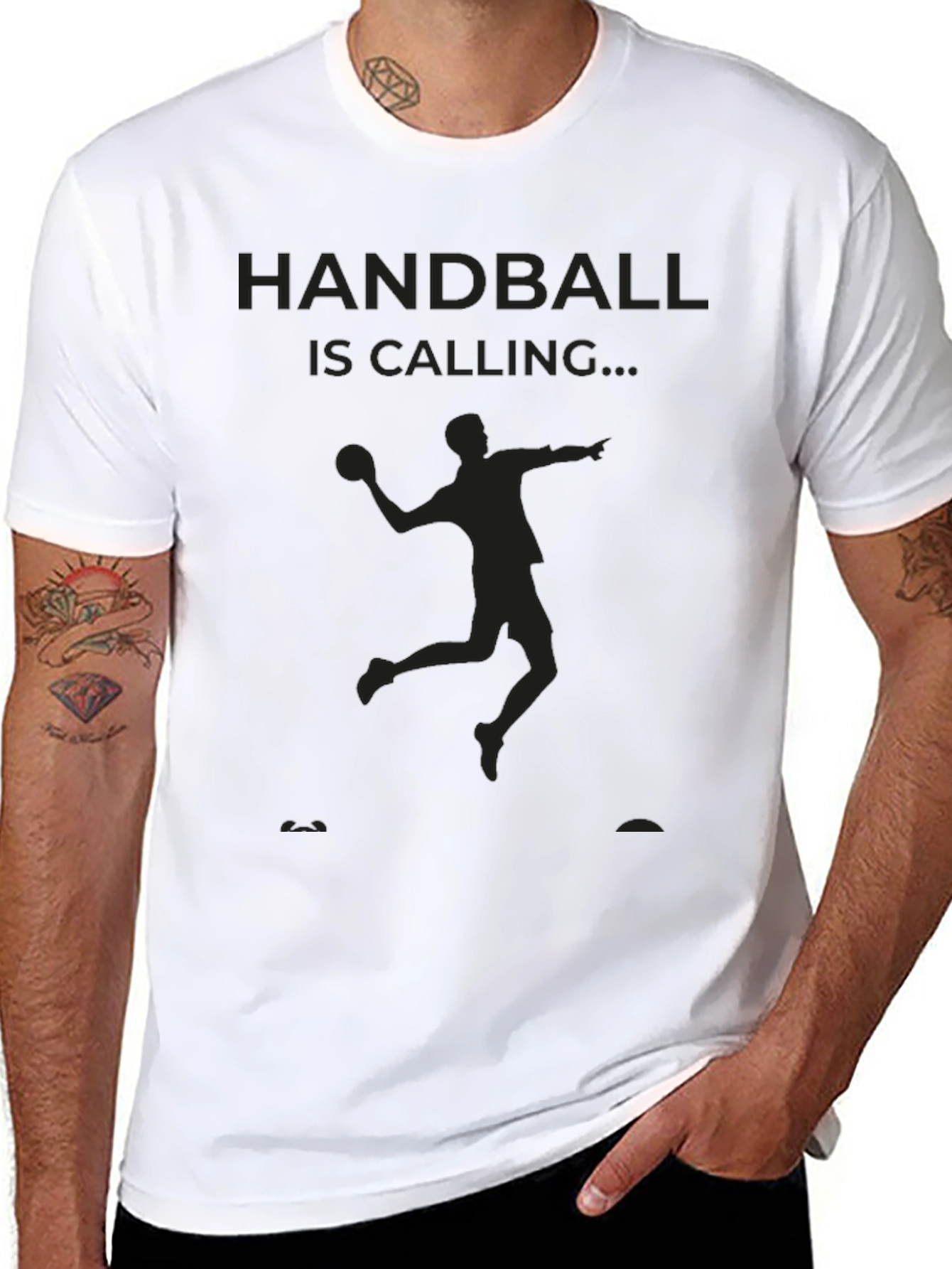Handball is Calling Black T-Shirt