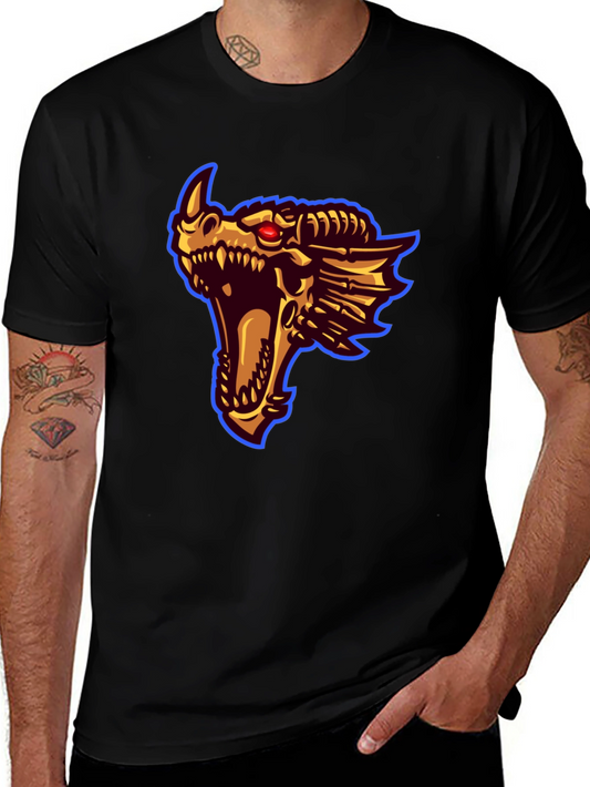 Dragon Head Graphic Print T-Shirt