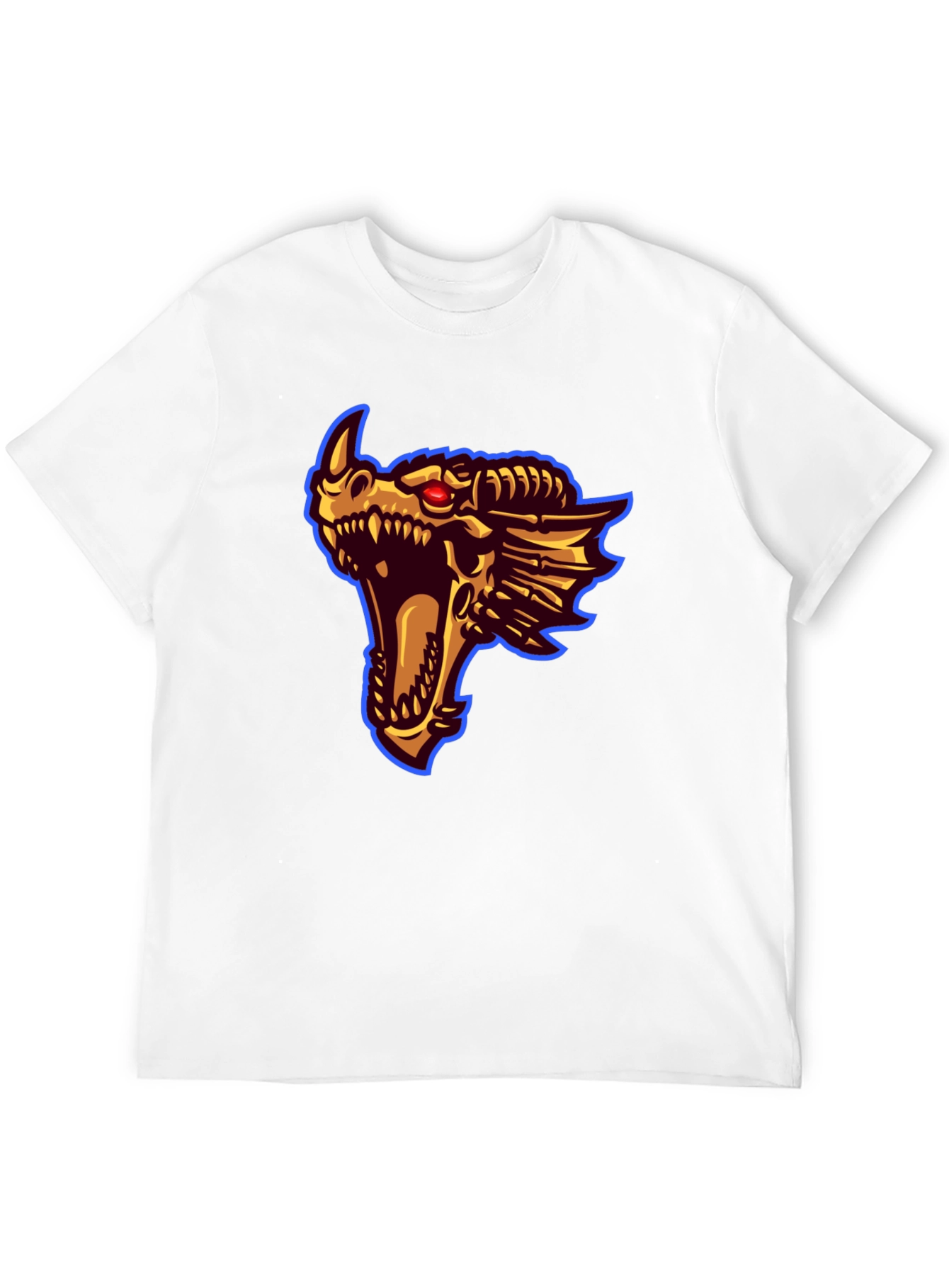 Dragon Head Graphic Print T-Shirt