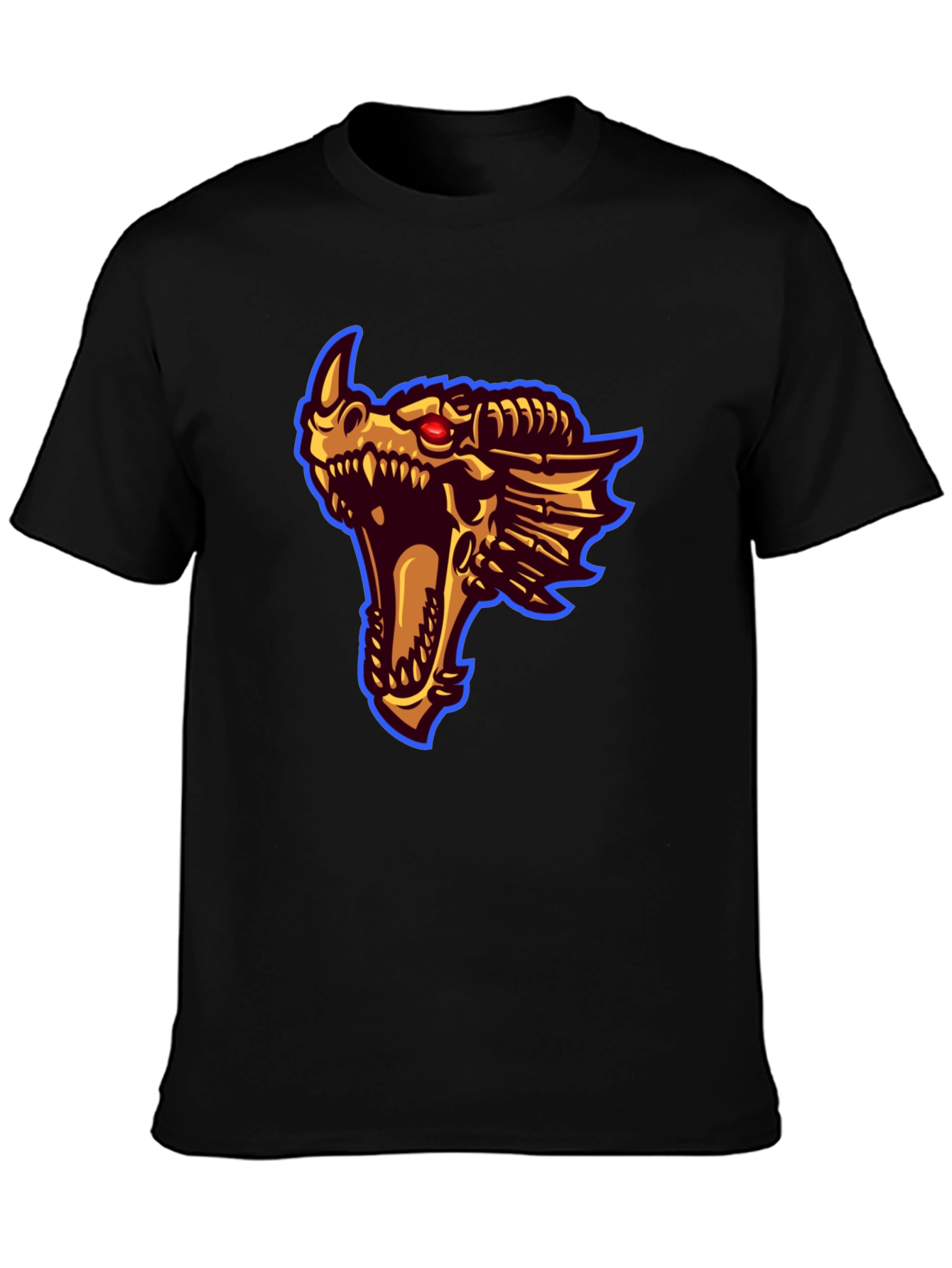 Dragon Head Graphic Print T-Shirt