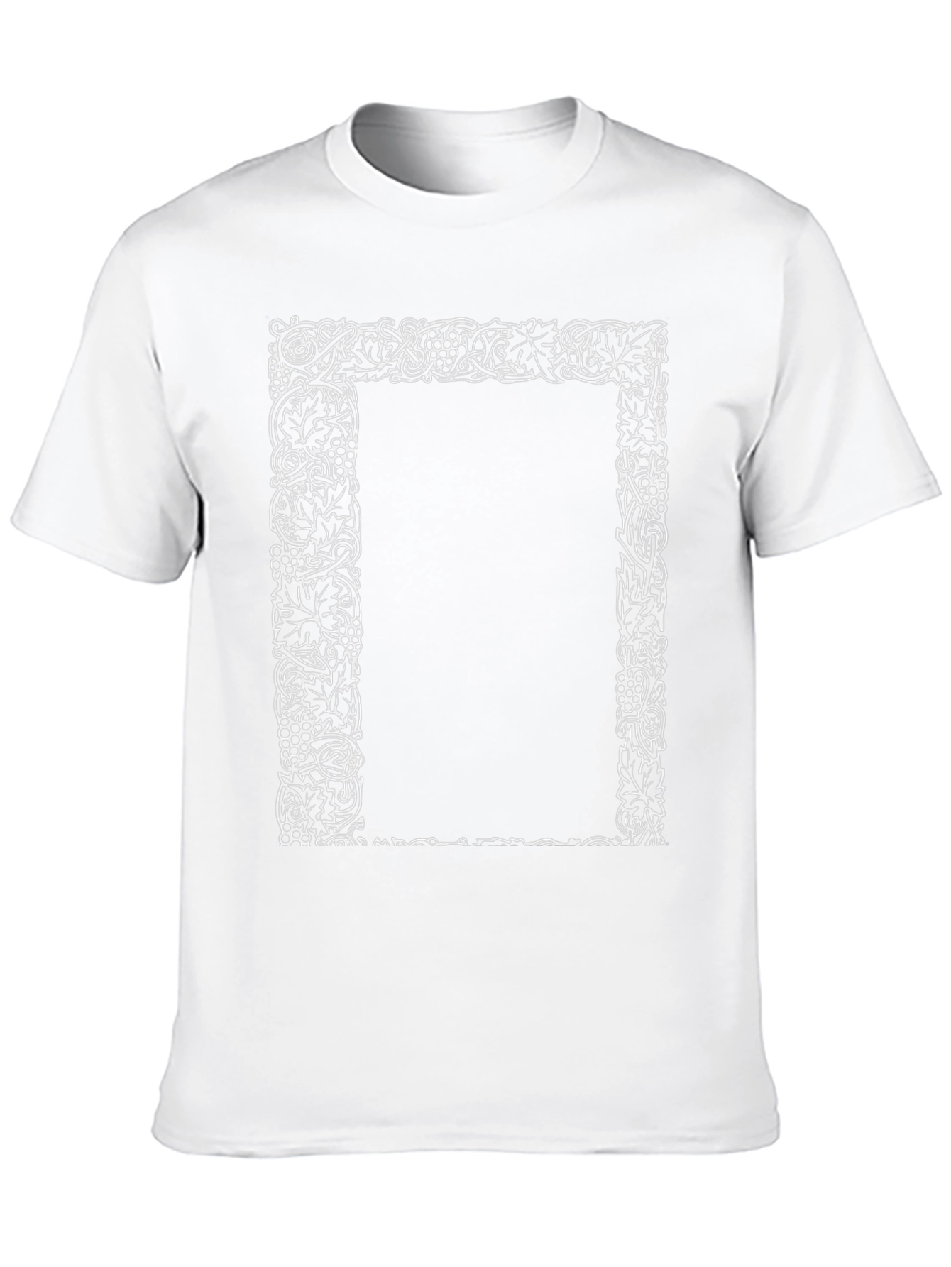 Floral Frame Black T-Shirt