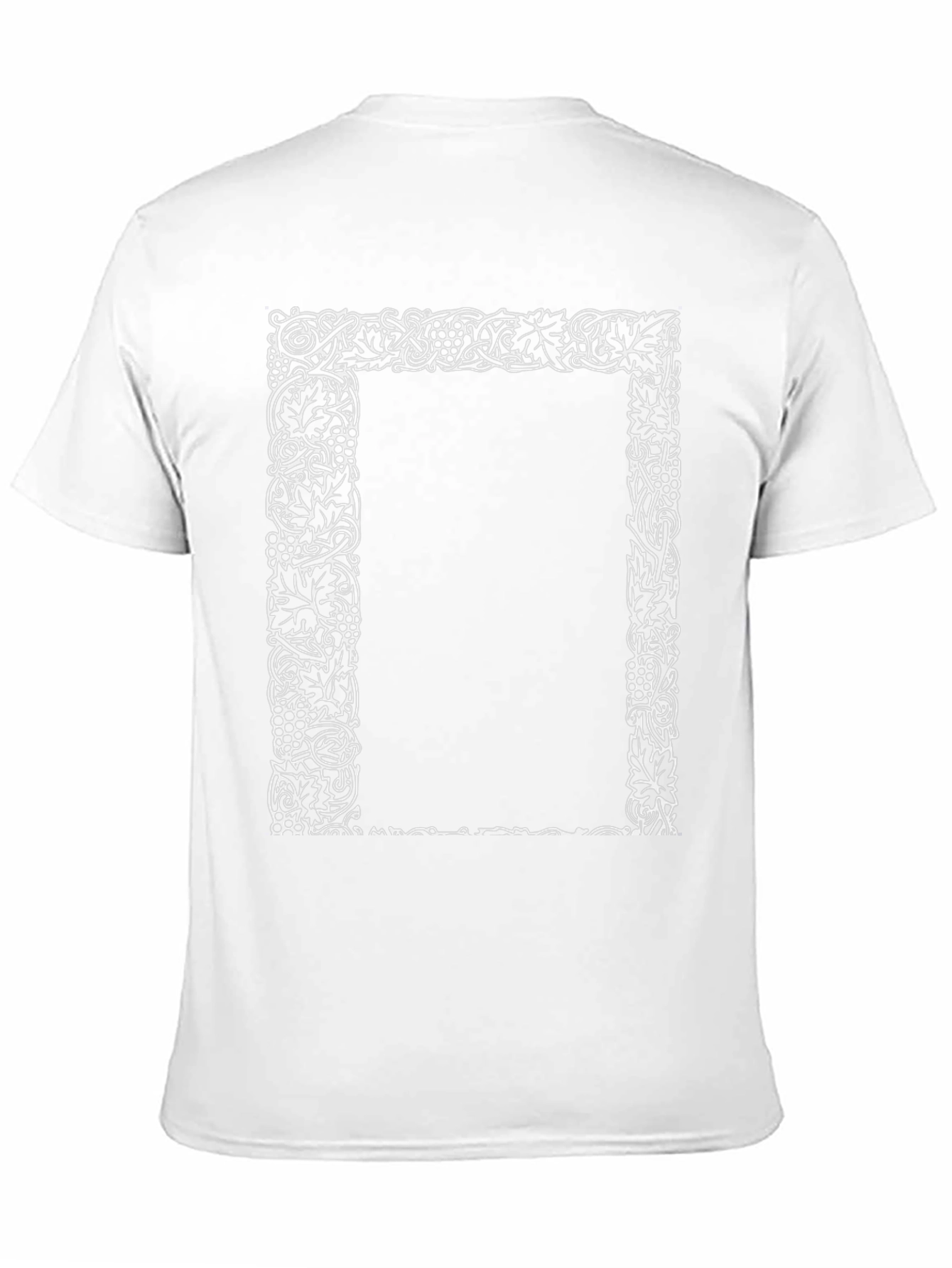 Floral Frame Black T-Shirt