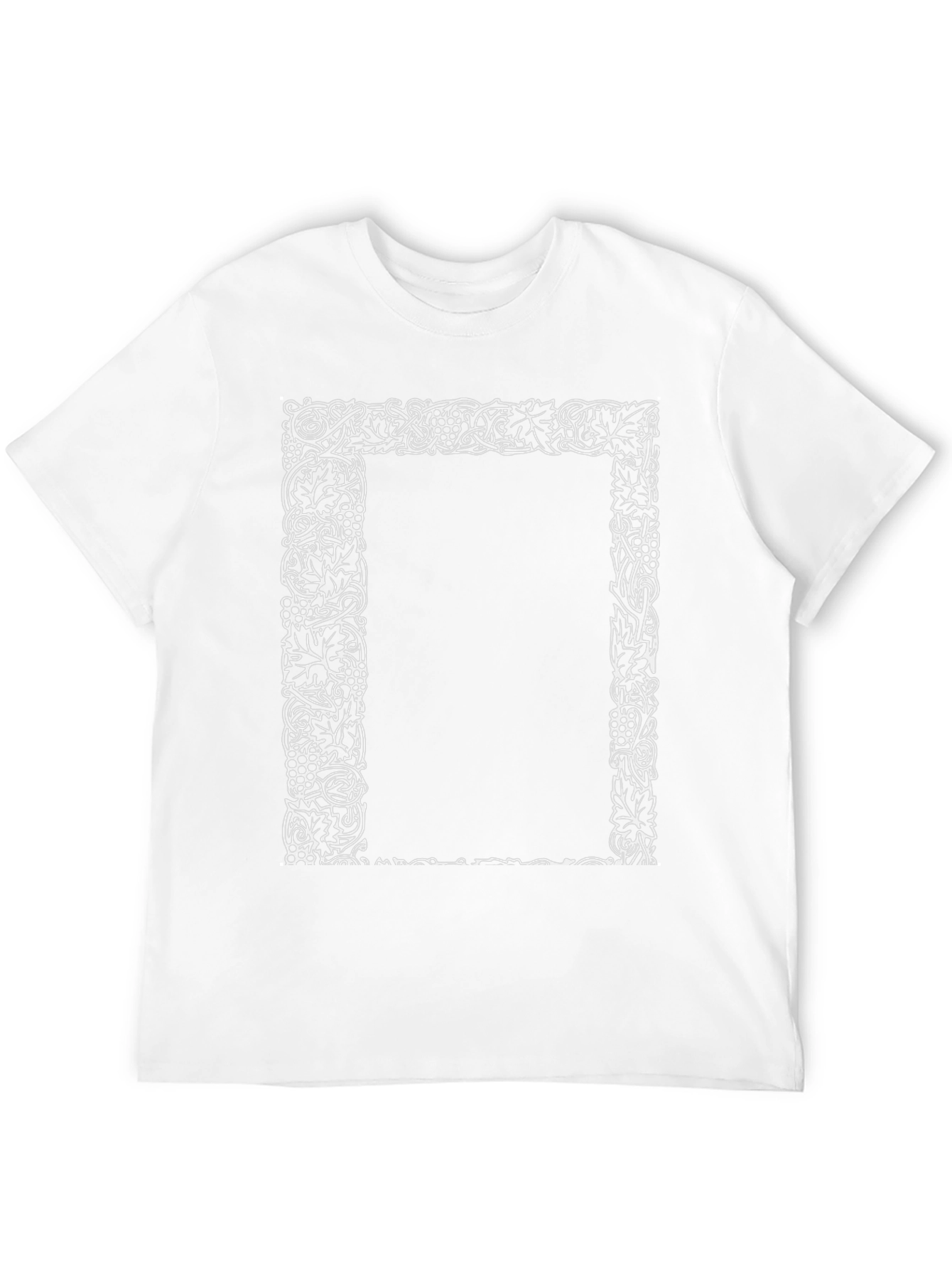 Floral Frame Black T-Shirt