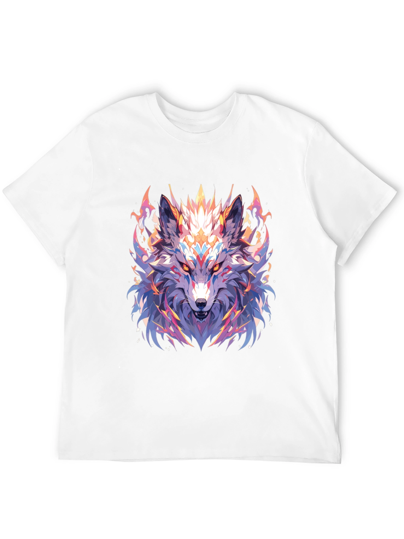 Mystic Wolf Graphic Black T-Shirt