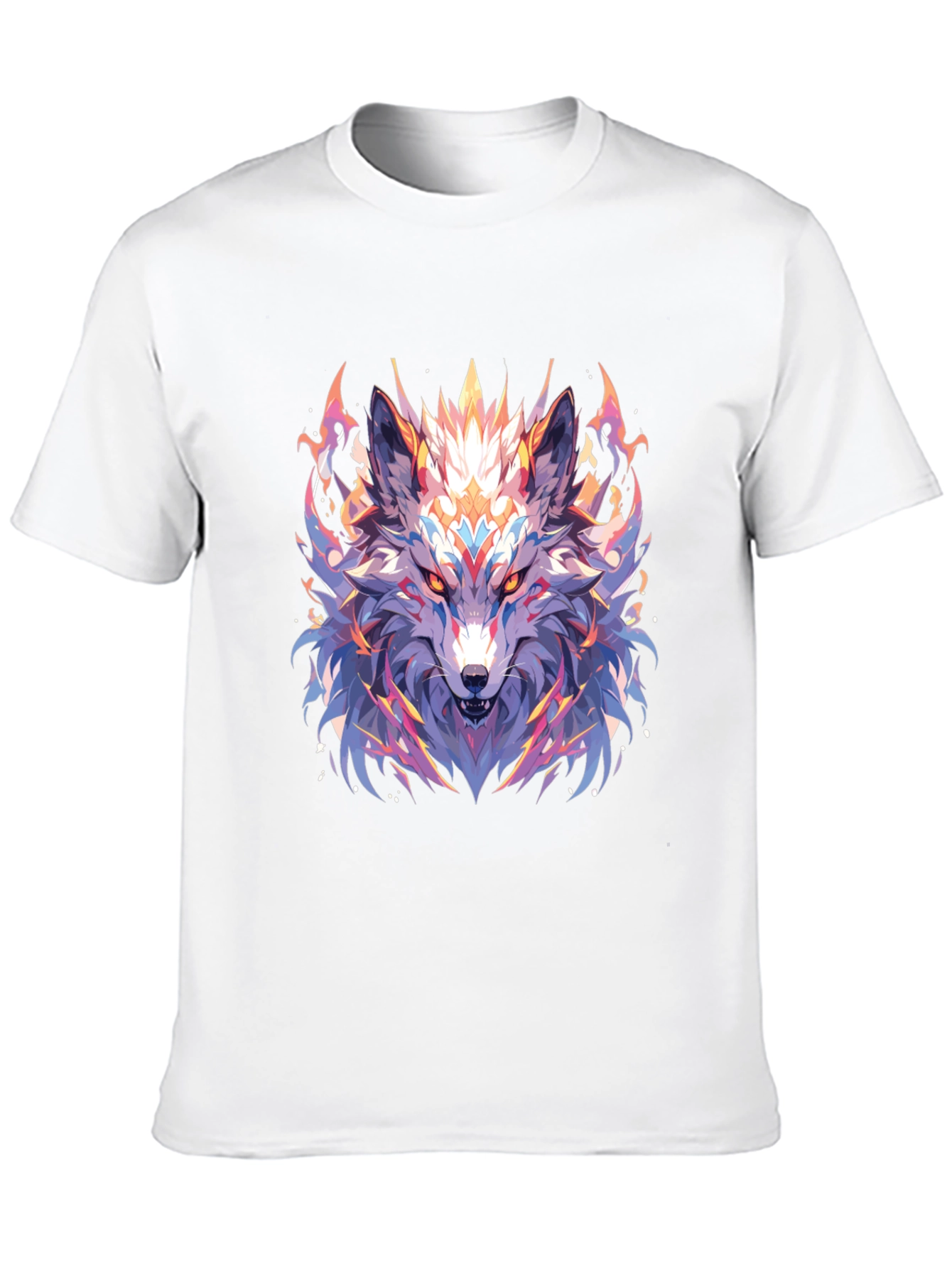 Mystic Wolf Graphic Black T-Shirt