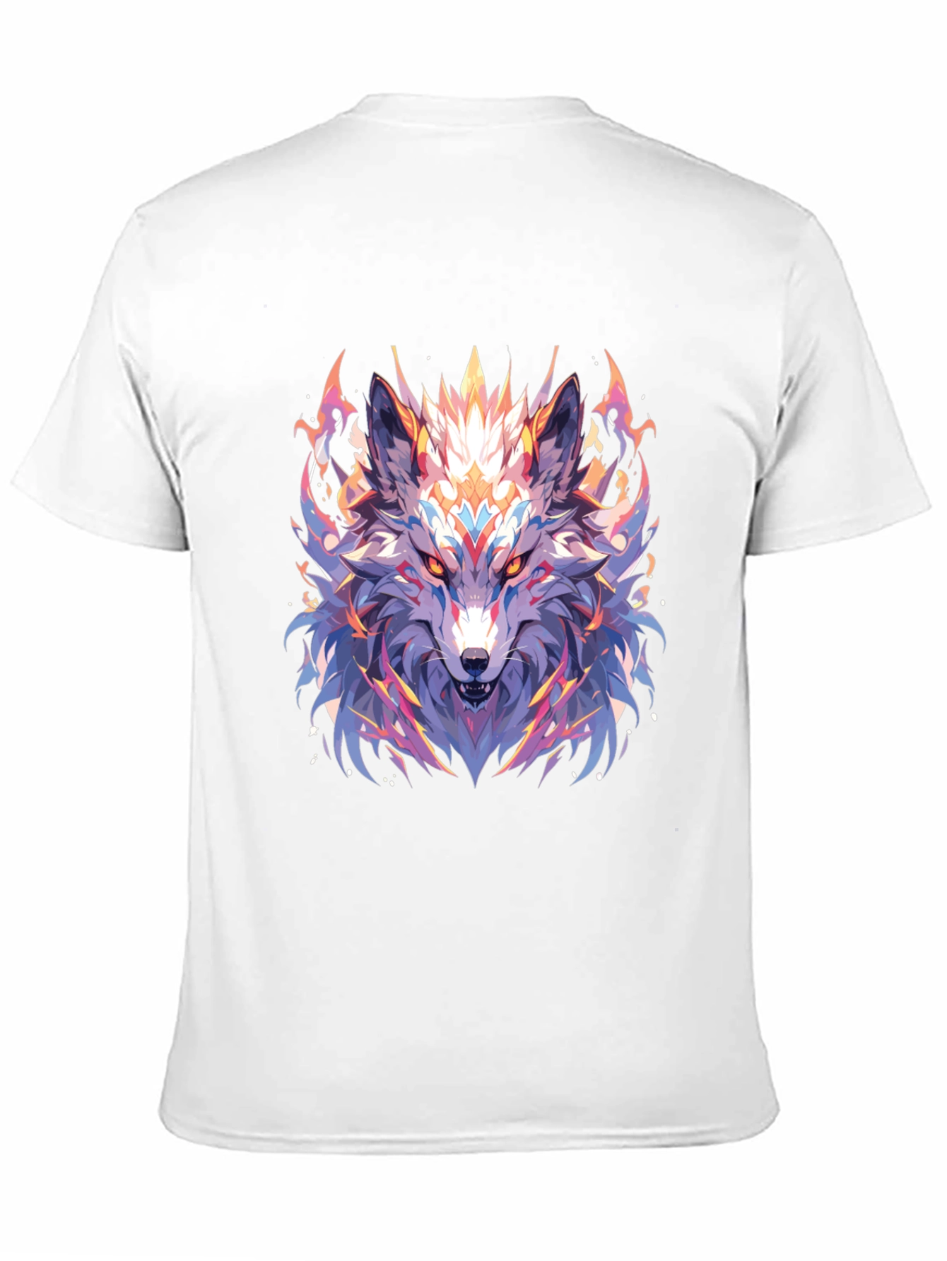 Mystic Wolf Graphic Black T-Shirt