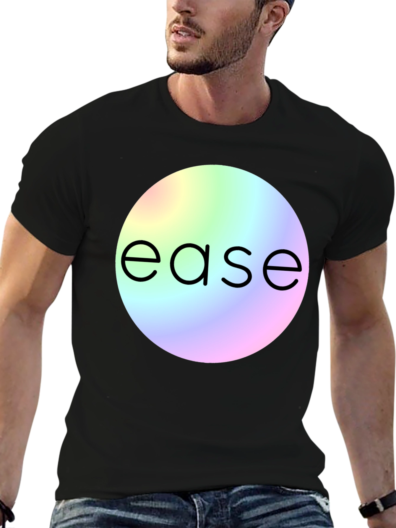Ease Rainbow Circle Graphic T-Shirt