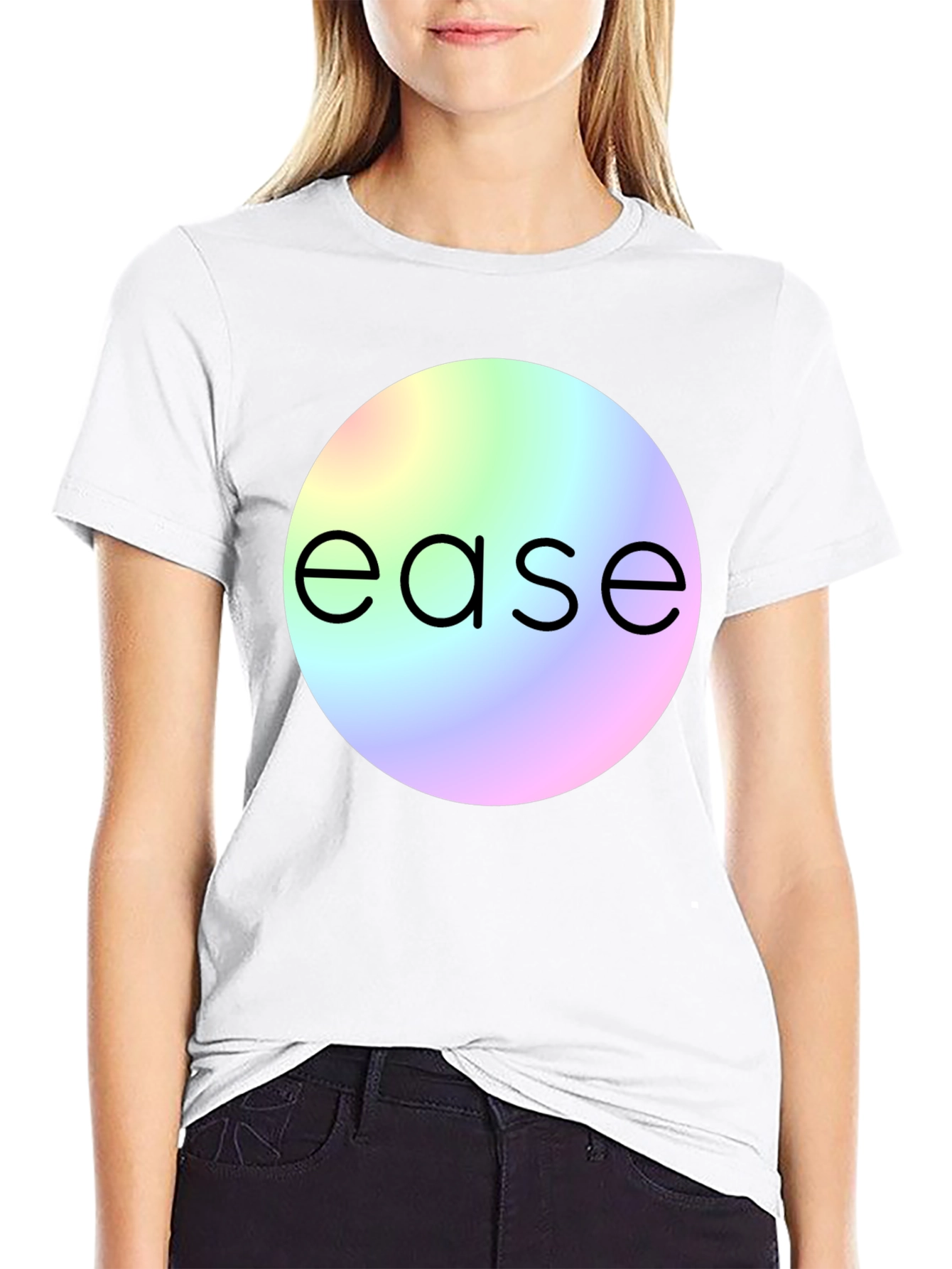 Ease Rainbow Circle Graphic T-Shirt