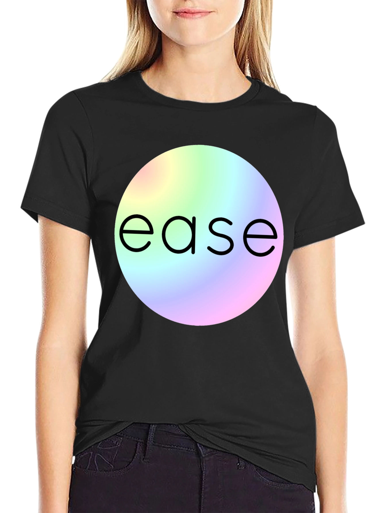 Ease Rainbow Circle Graphic T-Shirt