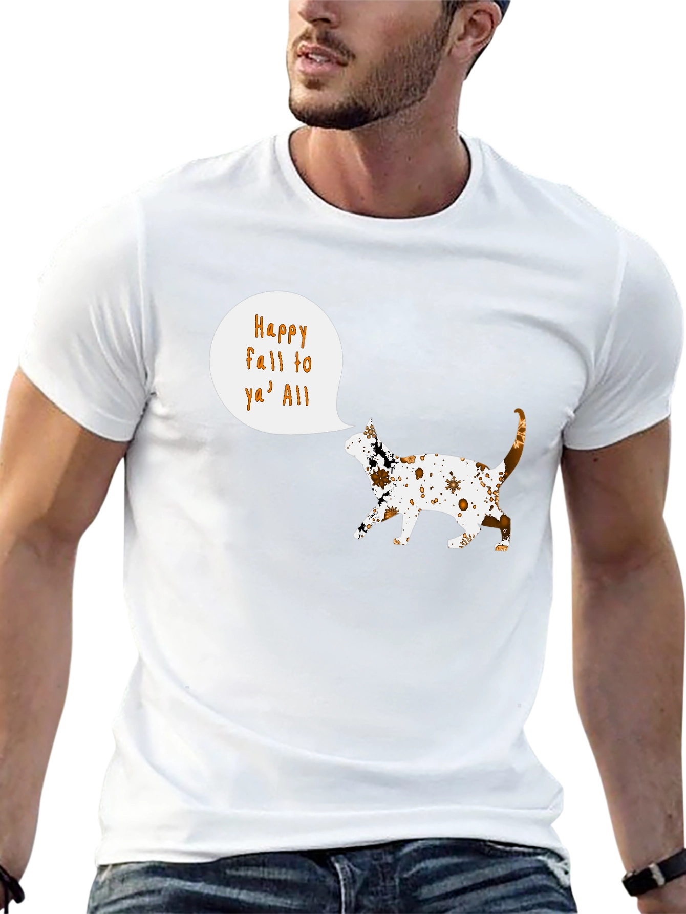 Happy Fall Yall Cat T-Shirt