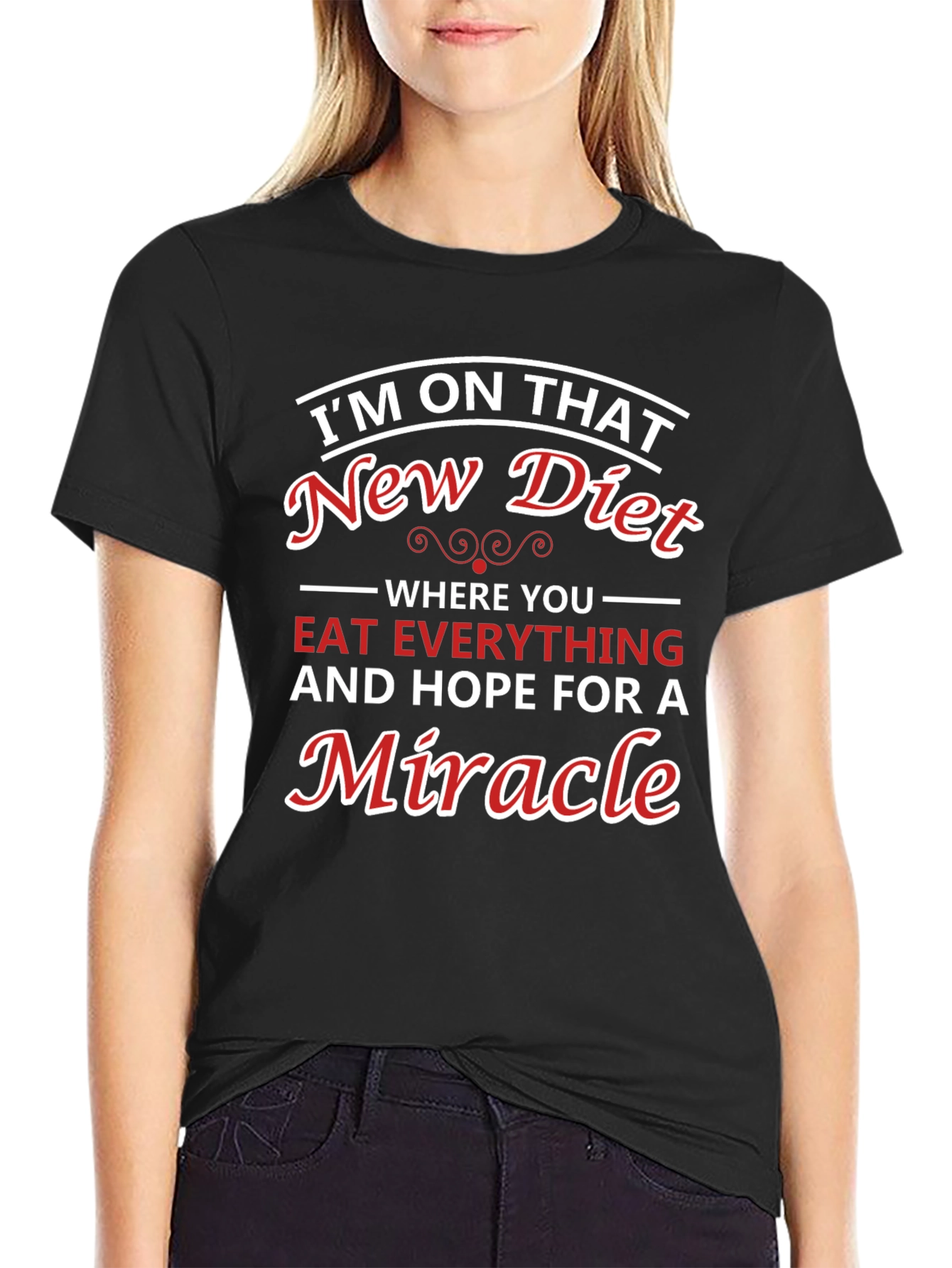 Humorous Diet T-Shirt - Miracle Diet Tee