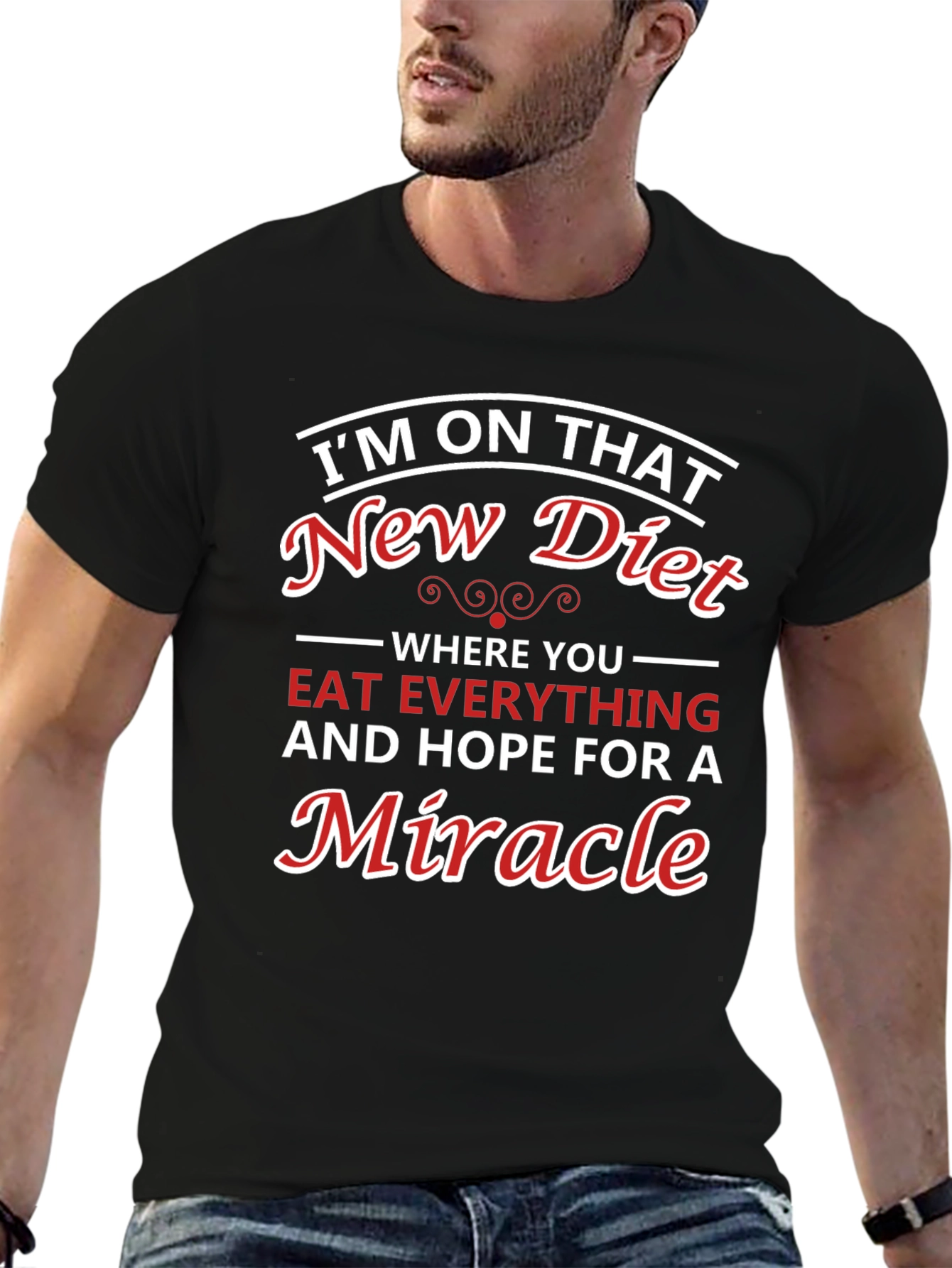 Humorous Diet T-Shirt - Miracle Diet Tee