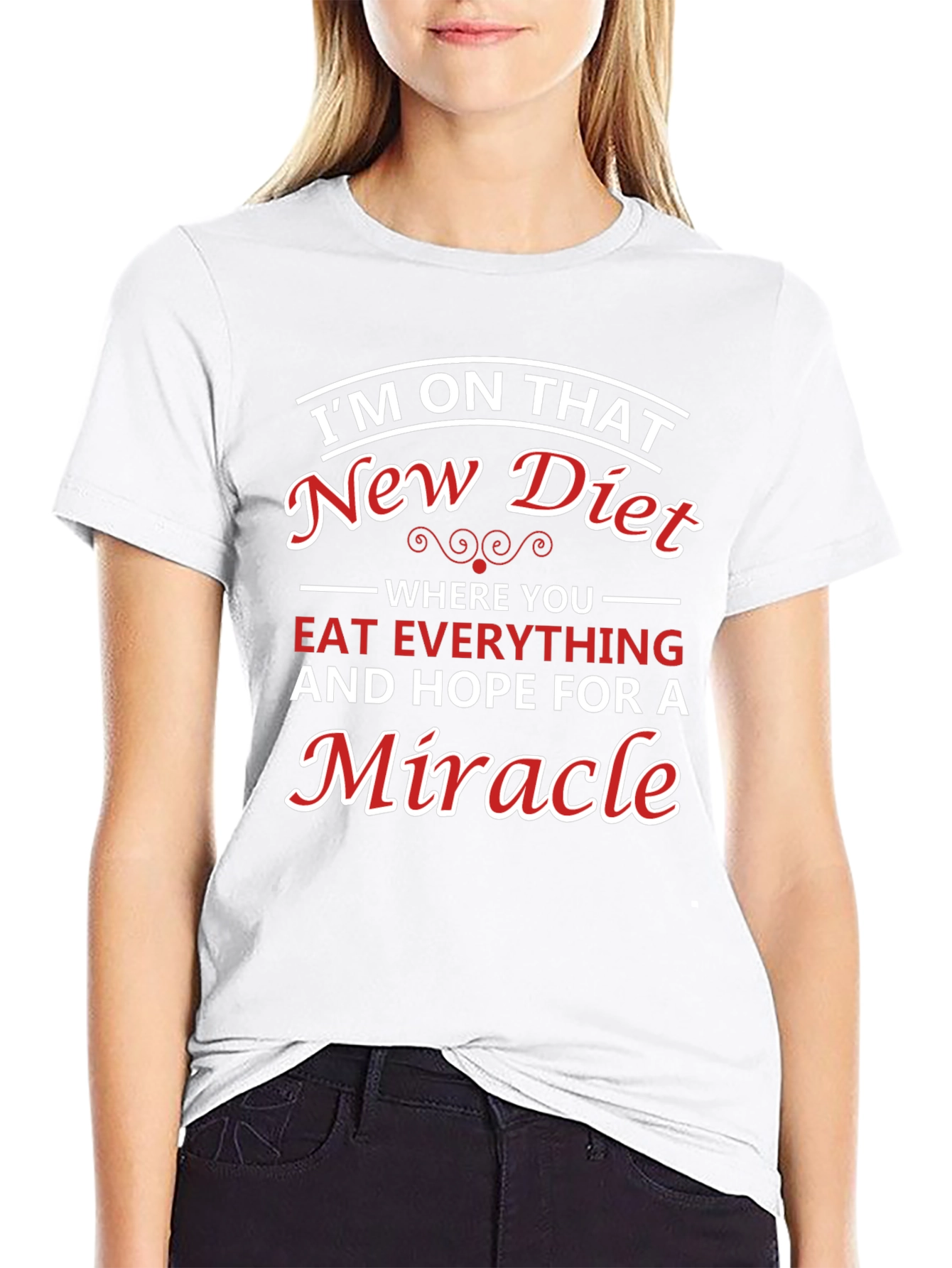 Humorous Diet T-Shirt - Miracle Diet Tee