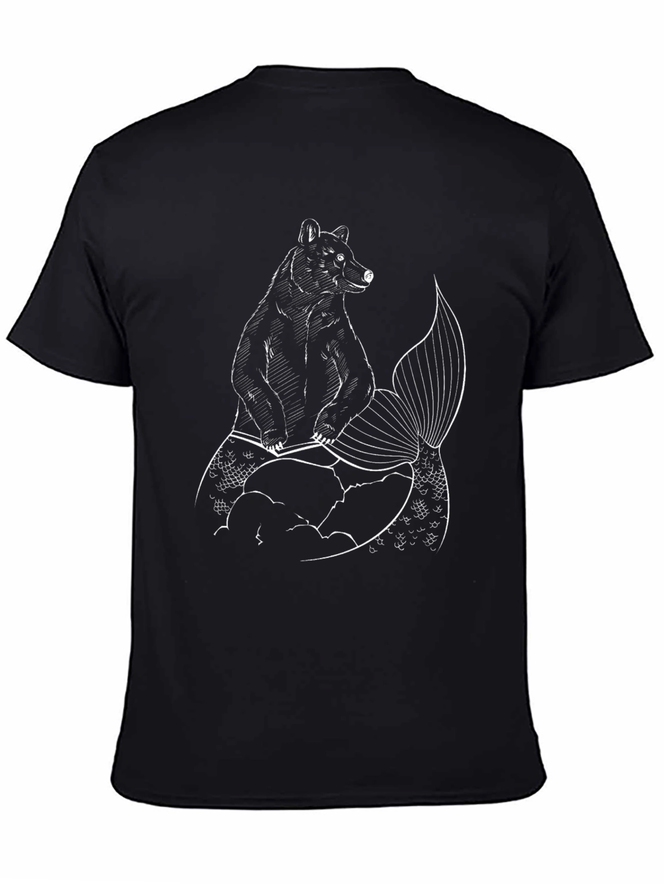Bearmaid Funny Graphic T-Shirt - Black