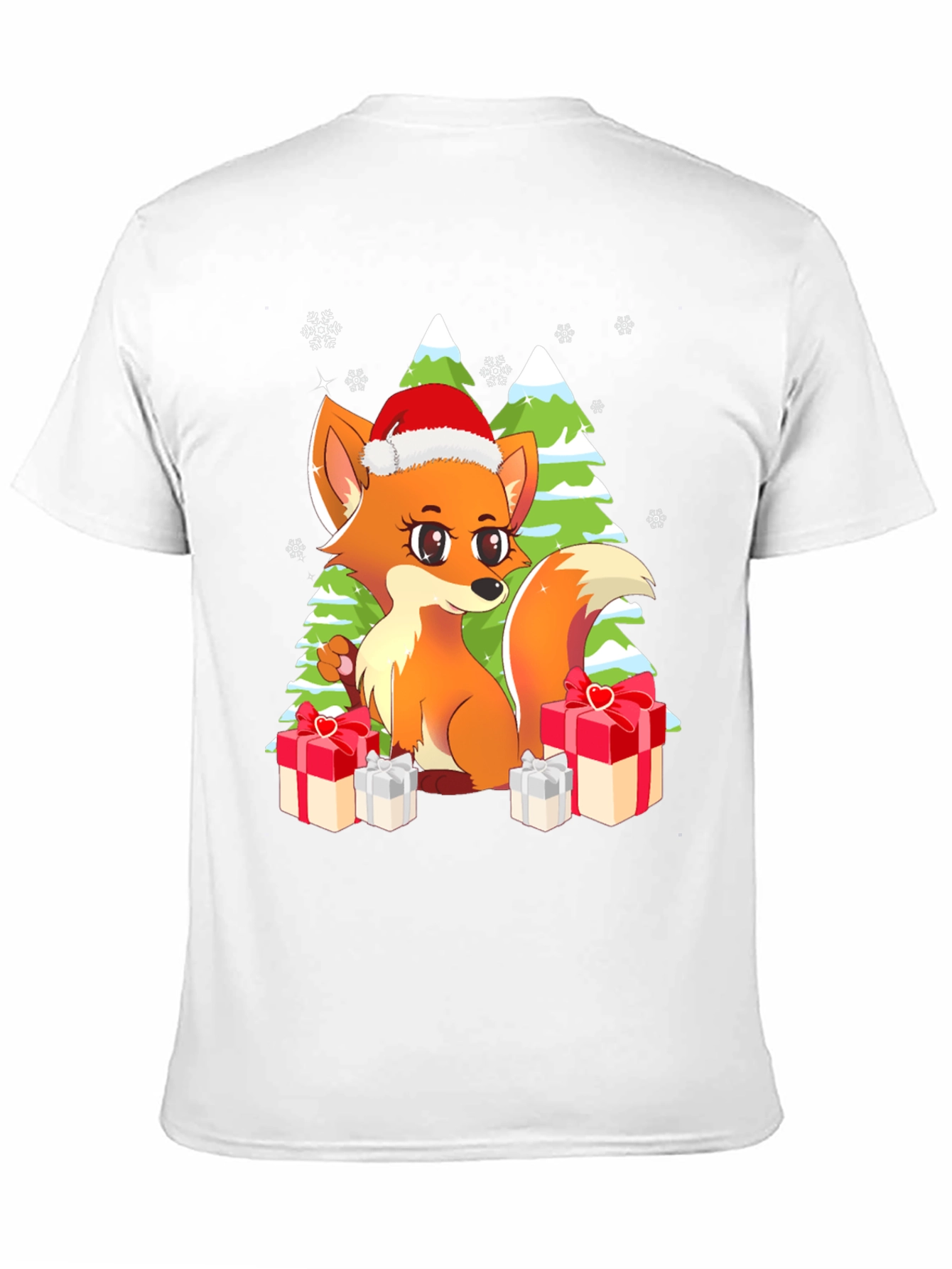 Festive Fox Graphic Tee - Holiday Gift