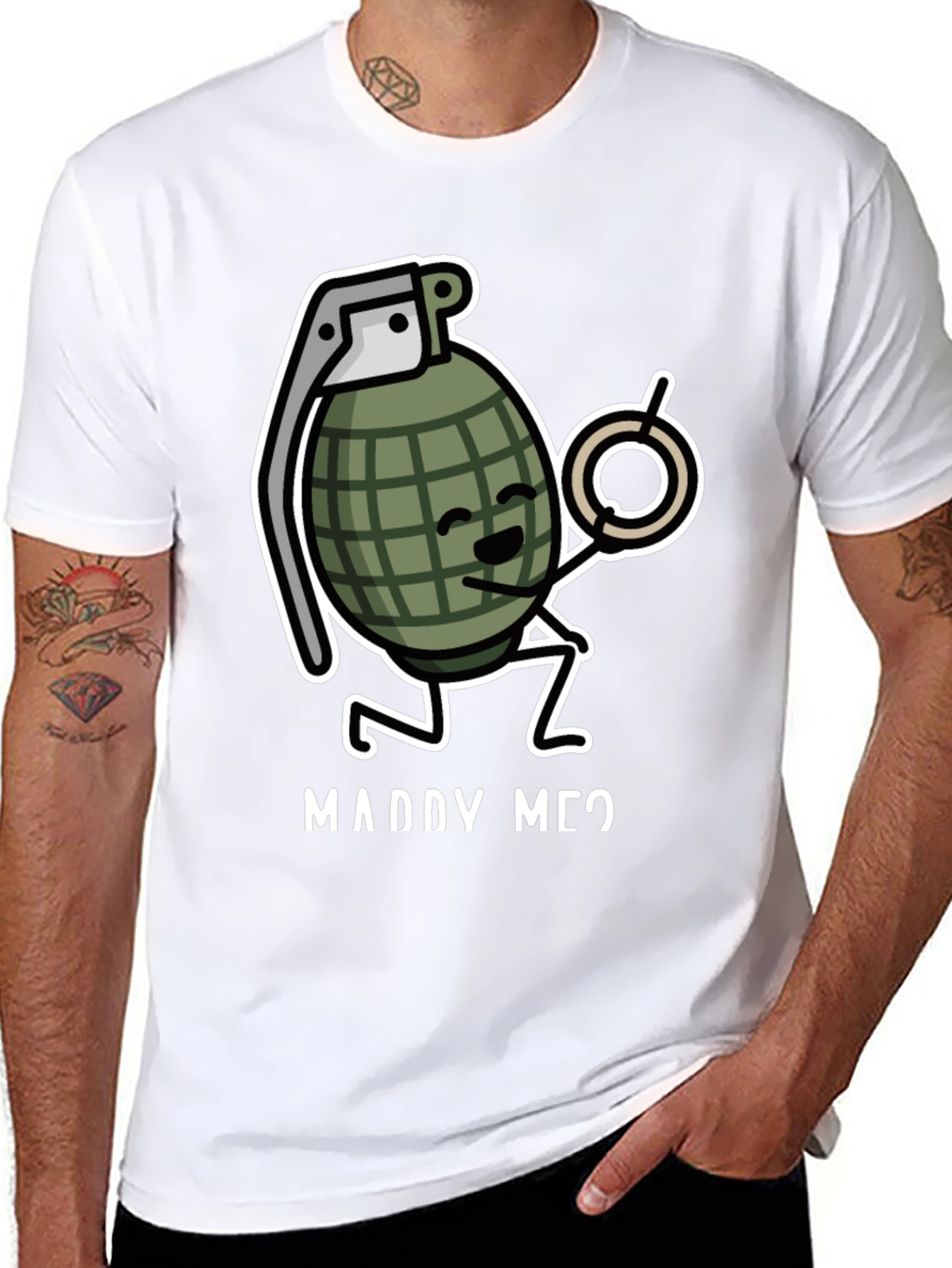 Marry Me Grenade Graphic T-Shirt - Funny Proposal Tee