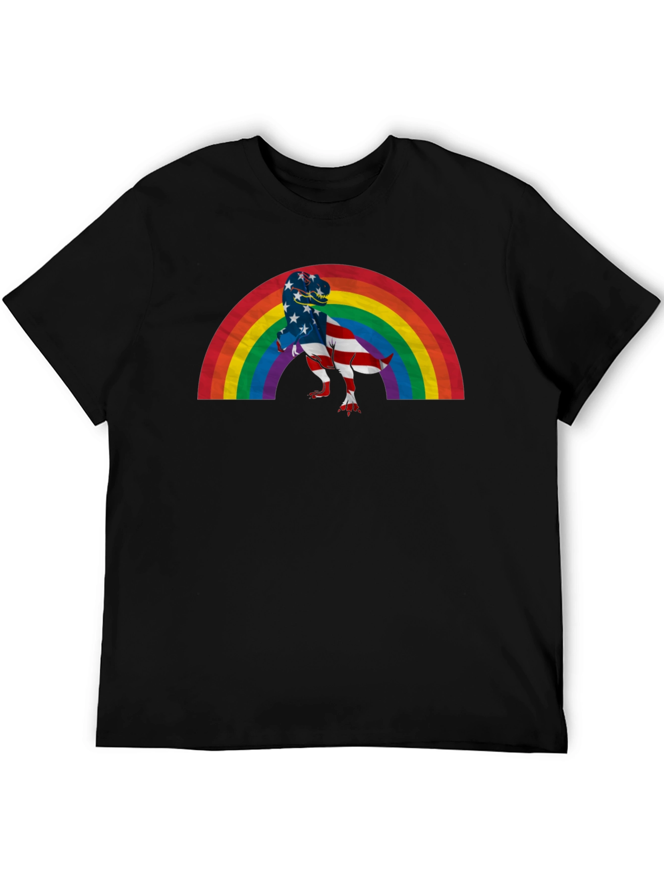 Patriotic Dino Rainbow T-Shirt