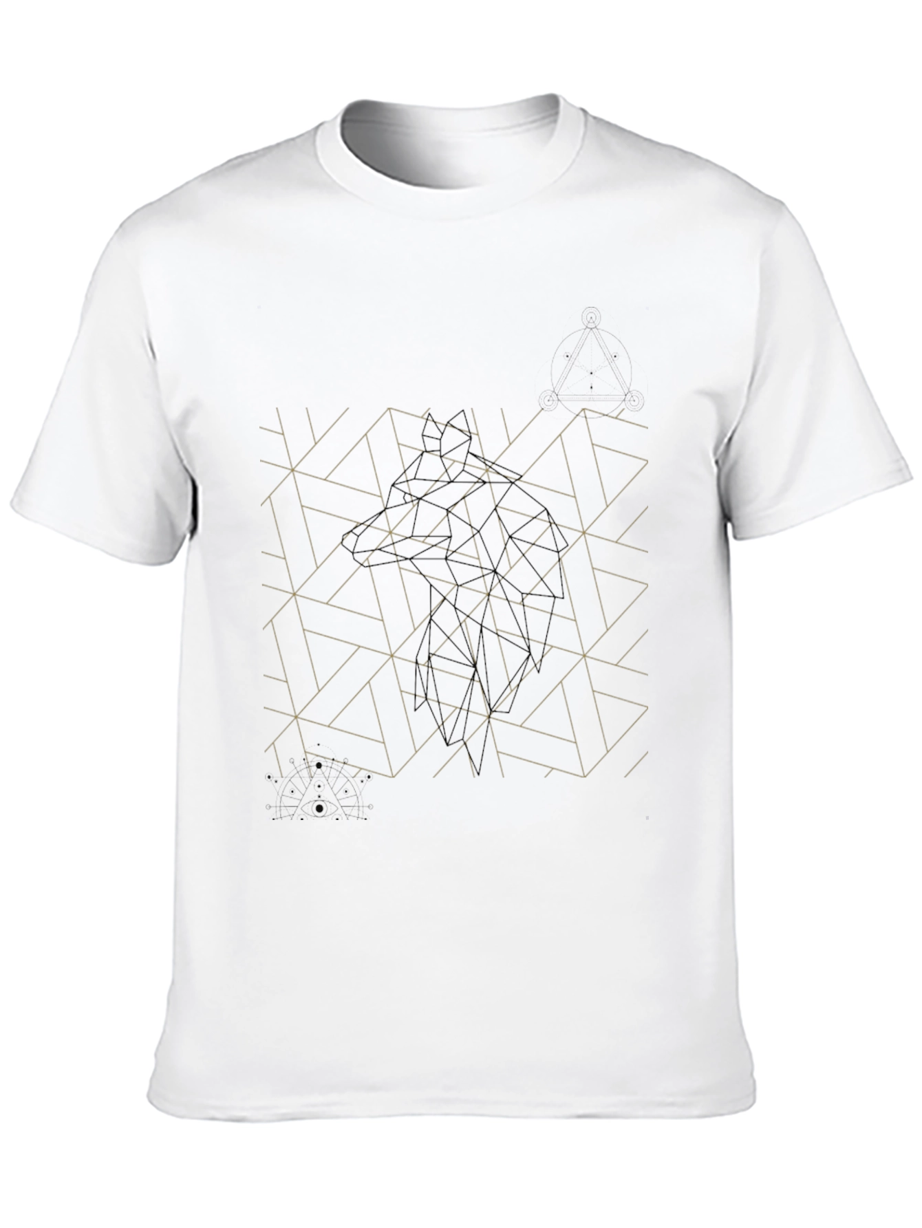 Geometric Pattern Tee - Modern Black T-Shirt