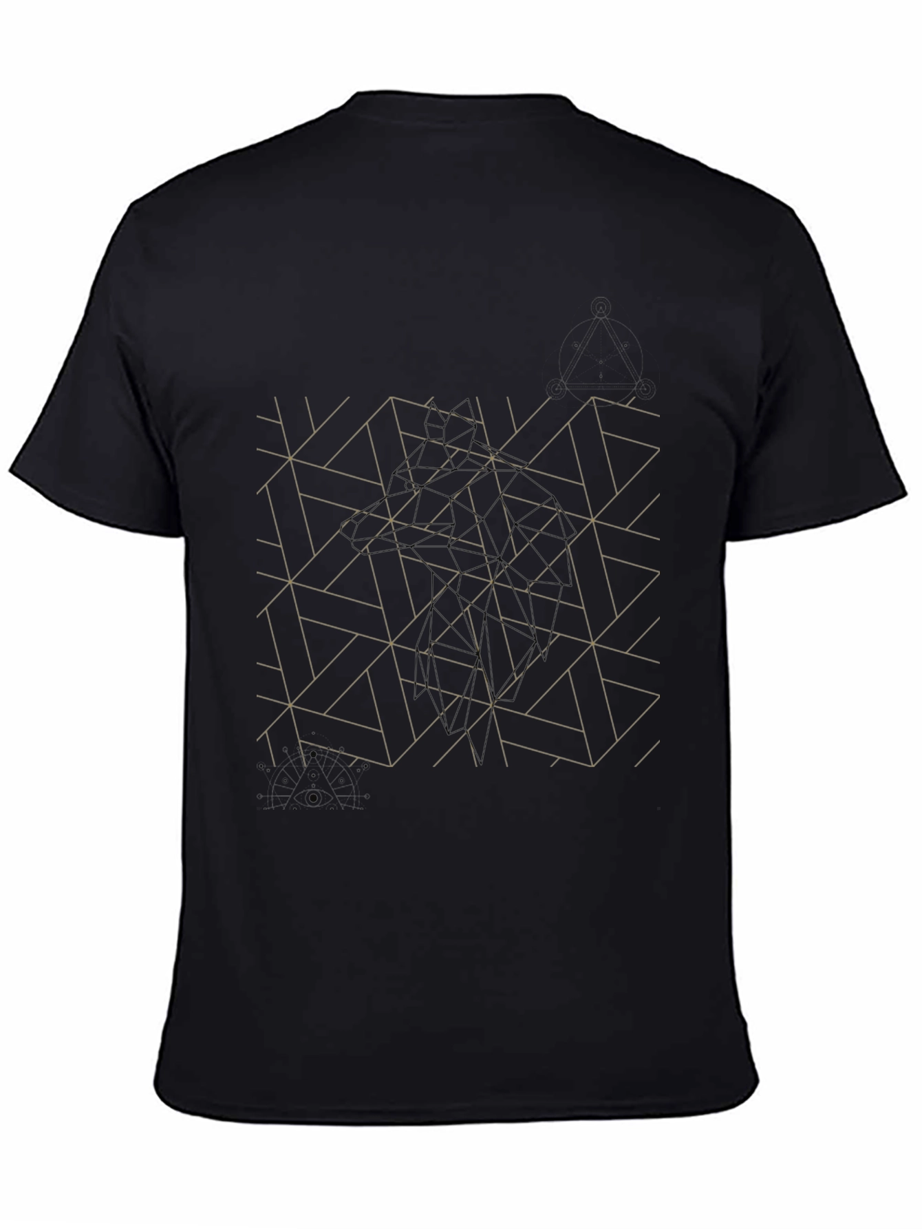 Geometric Pattern Tee - Modern Black T-Shirt