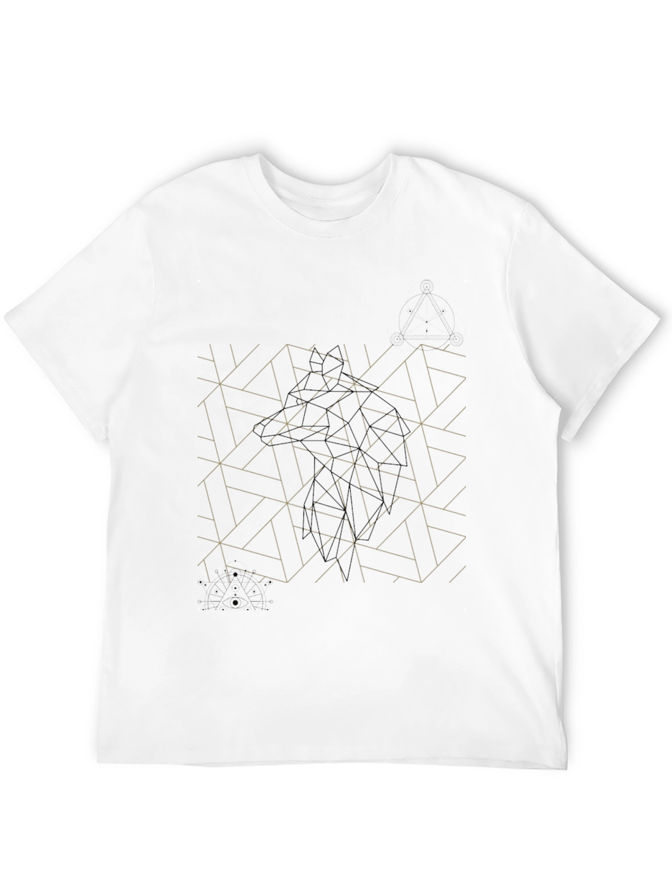 Geometric Pattern Tee - Modern Black T-Shirt