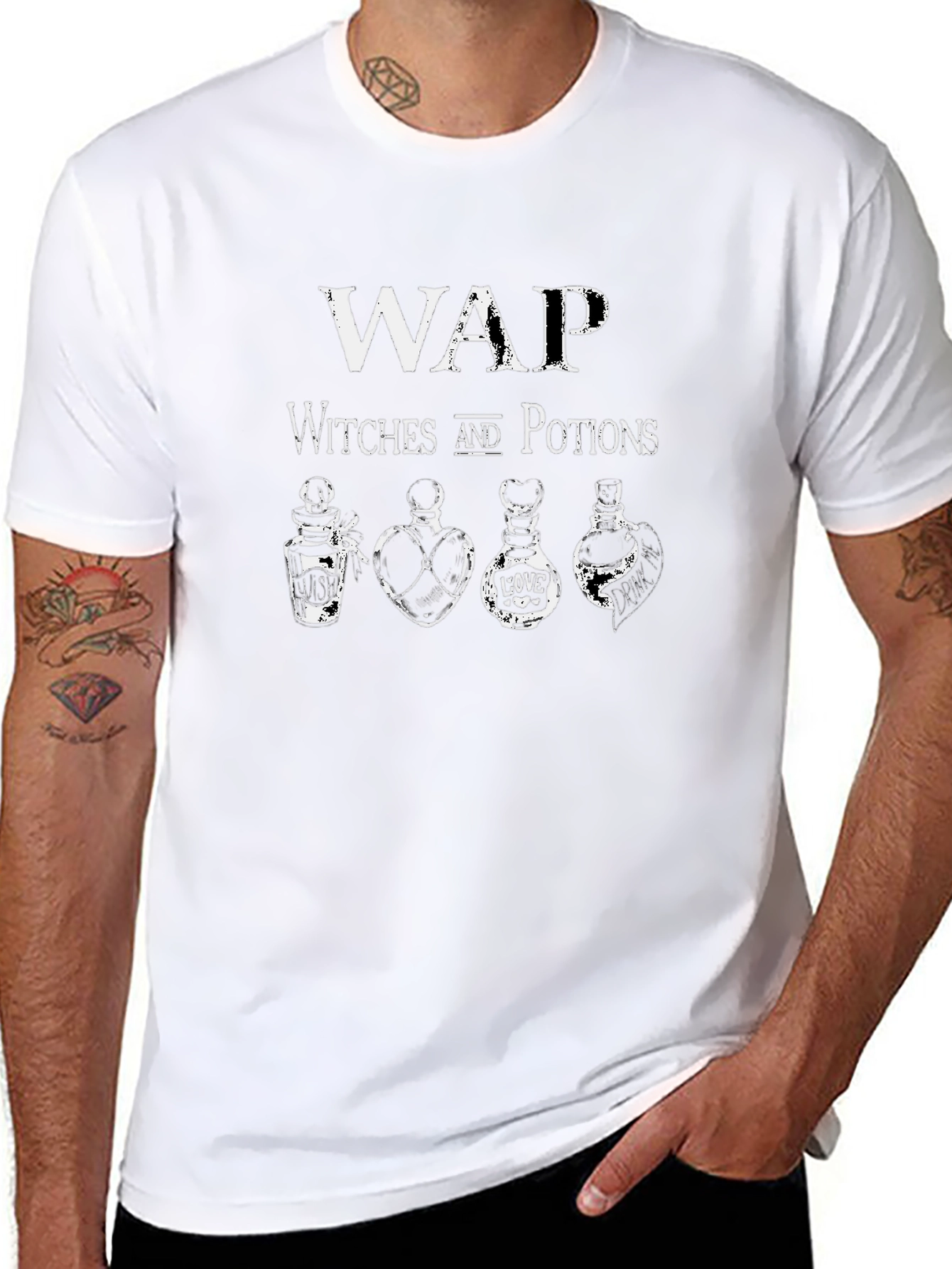 WAP Witches & Potions Black Graphic T-Shirt