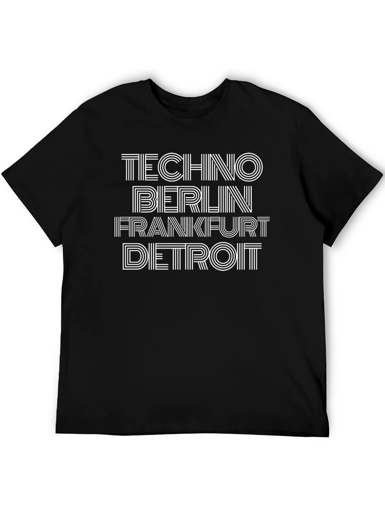 Techno Berlin Frankfurt Detroit Graphic Tee