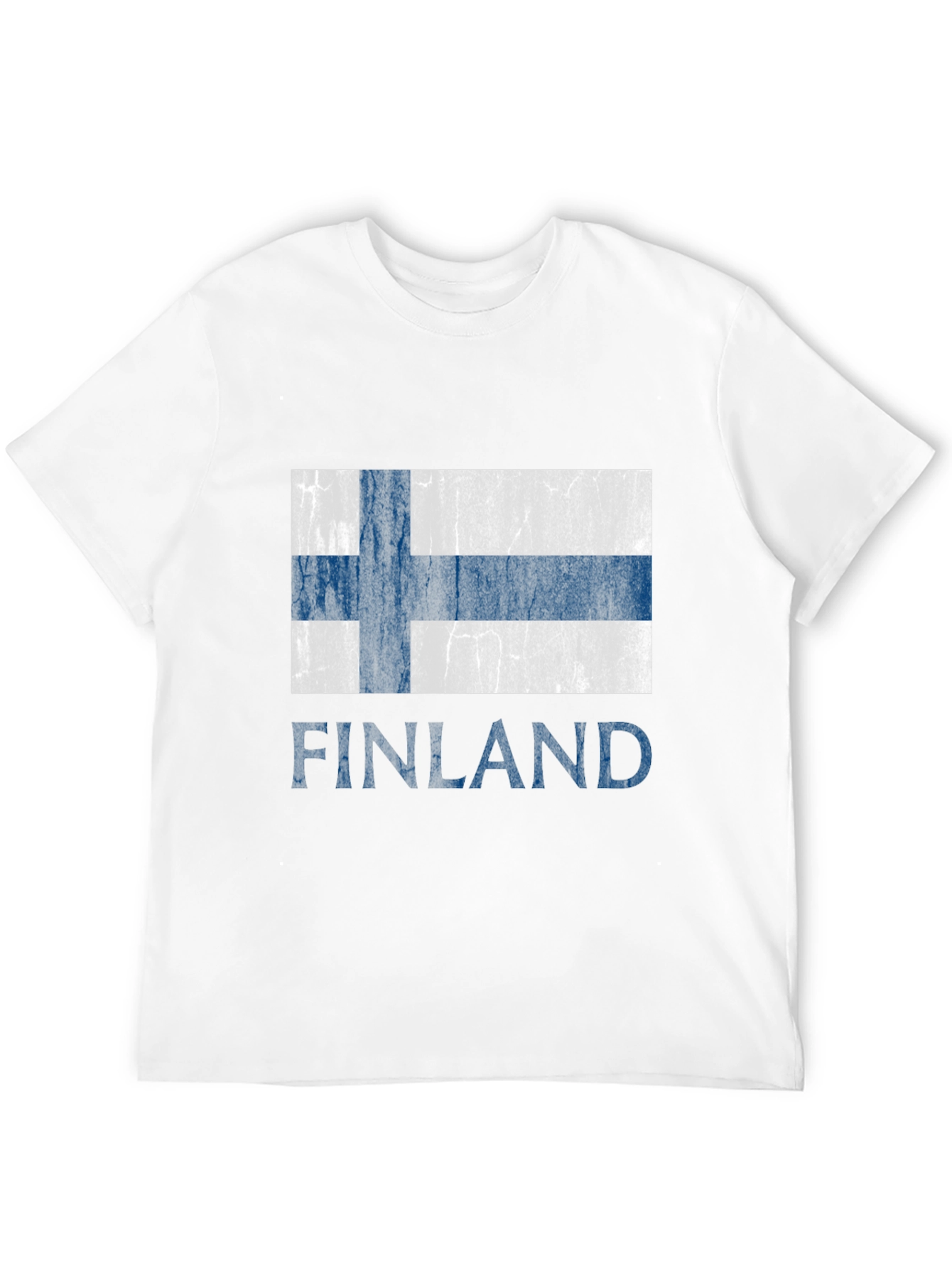 Finland Flag T-Shirt - Distressed Design