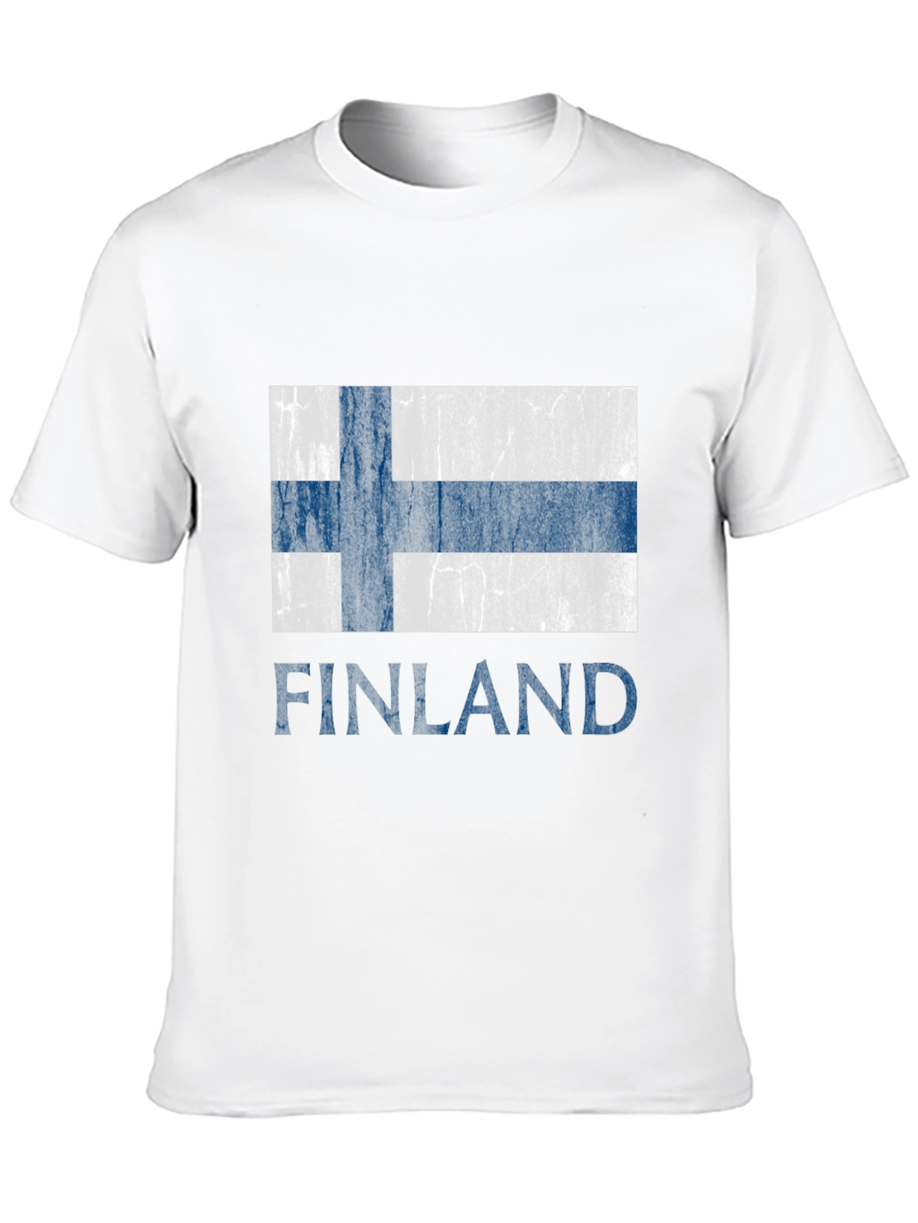 Finland Flag T-Shirt - Distressed Design