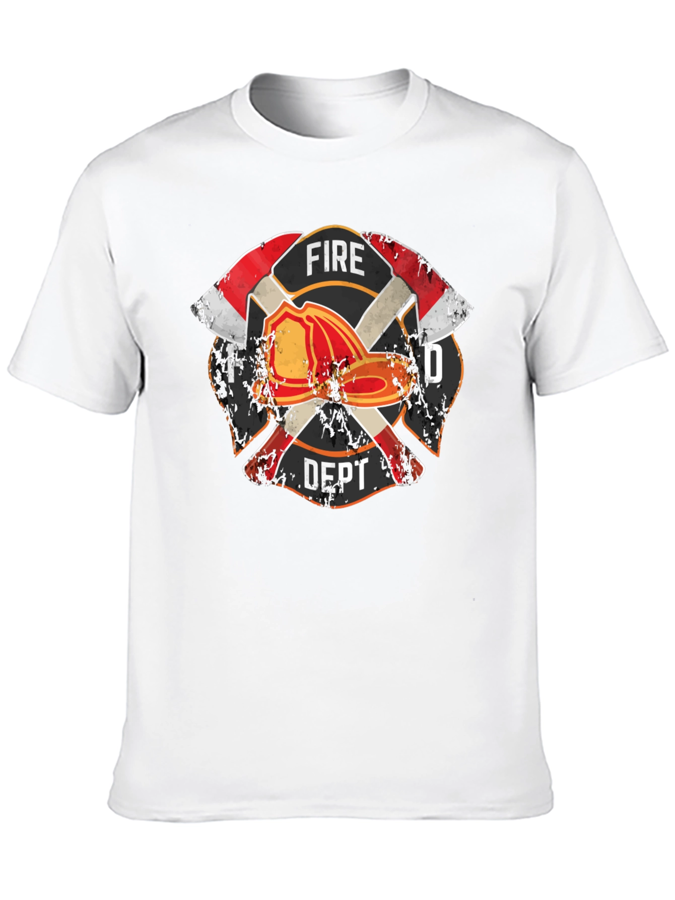 Fire Dept. T-Shirt - Firefighter Maltese Cross Tee