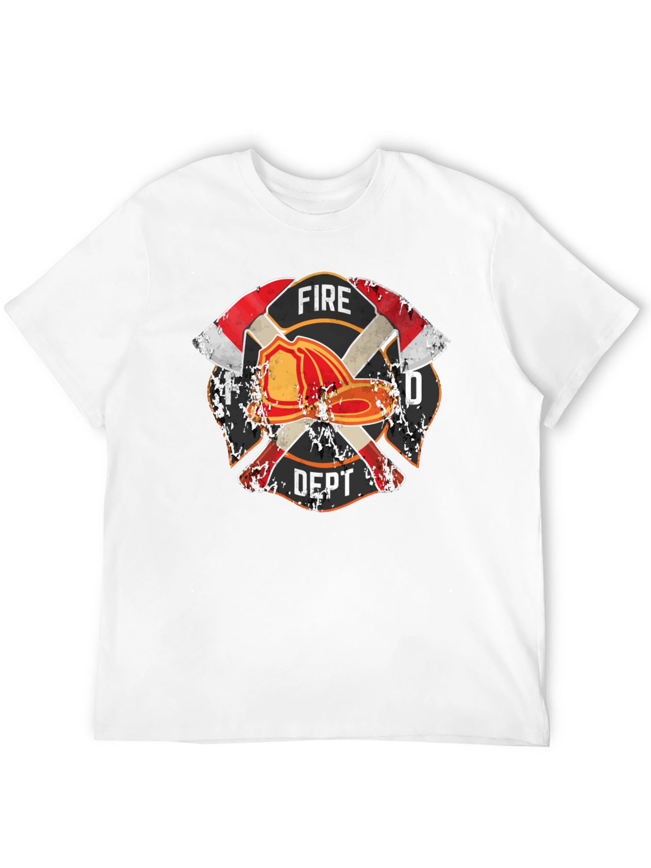 Fire Dept. T-Shirt - Firefighter Maltese Cross Tee