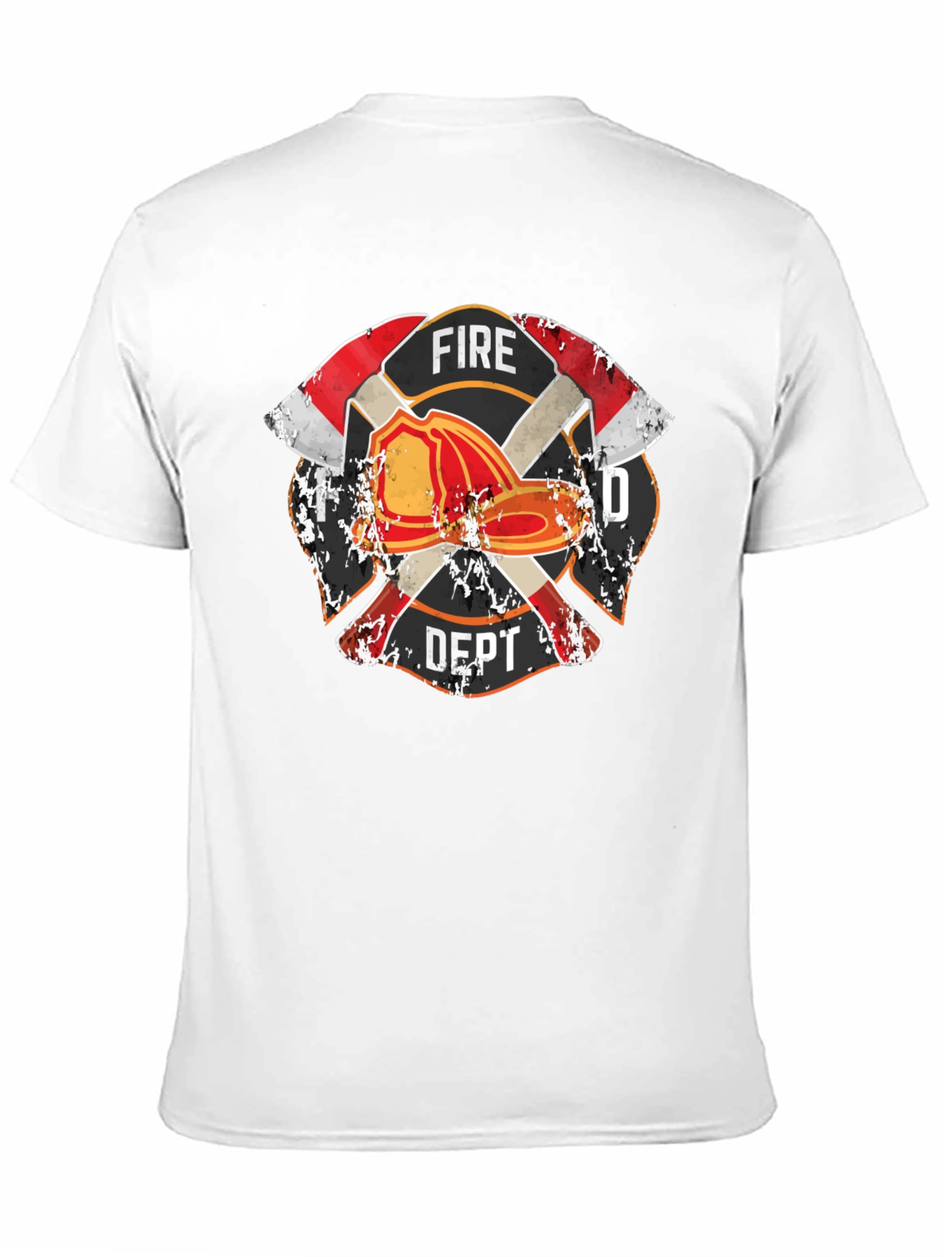 Fire Dept. T-Shirt - Firefighter Maltese Cross Tee