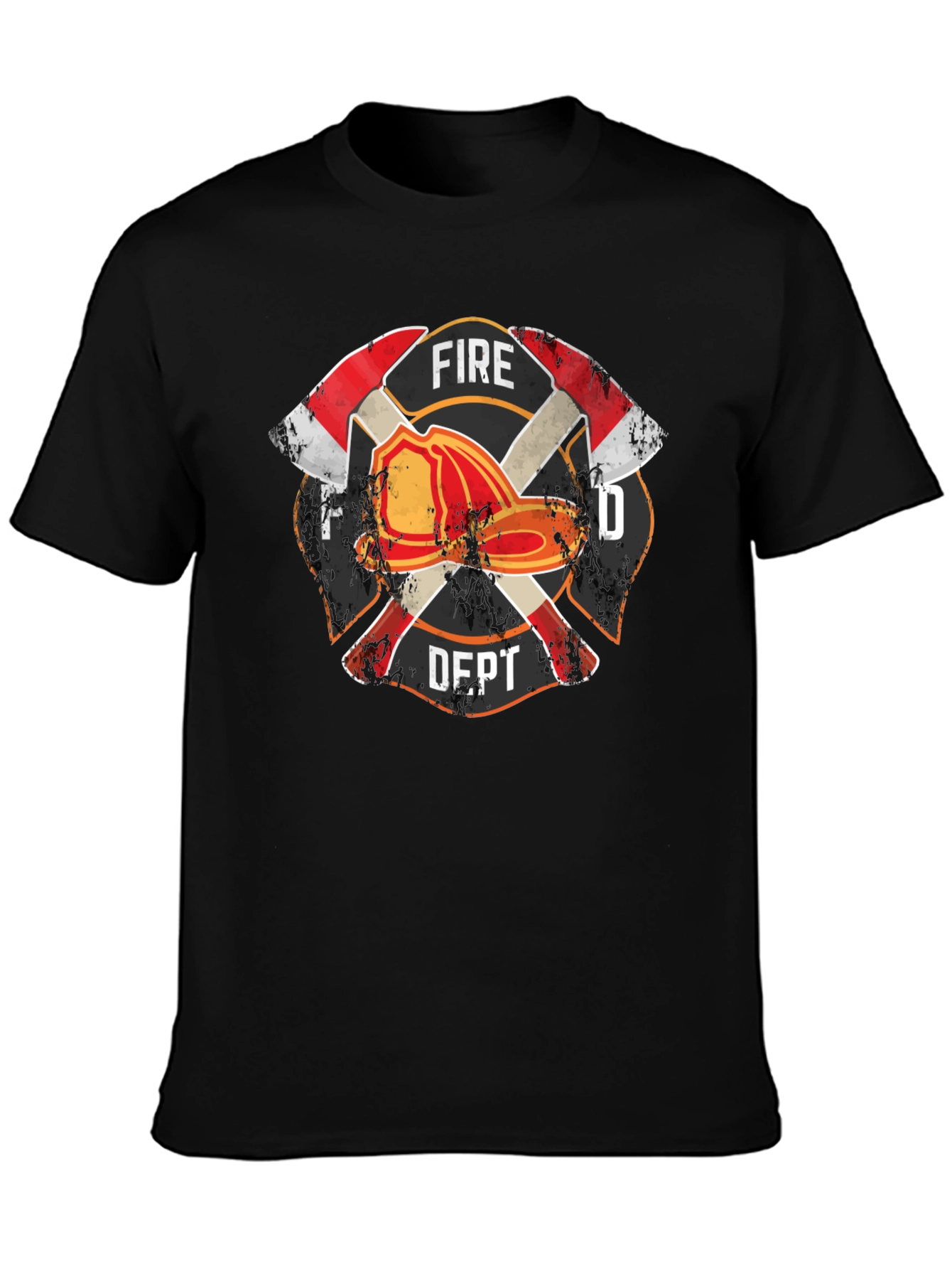 Fire Dept. T-Shirt - Firefighter Maltese Cross Tee