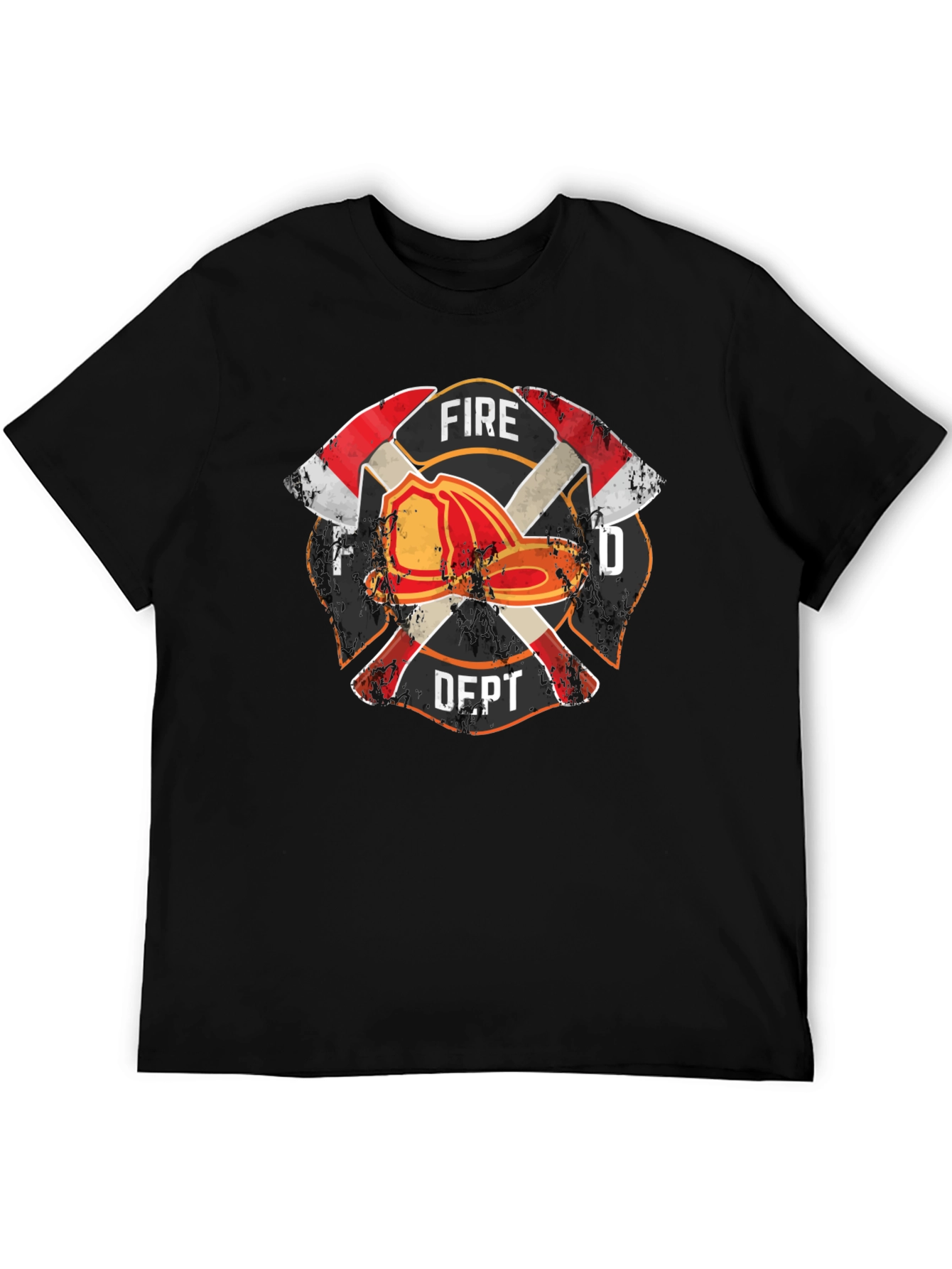 Fire Dept. T-Shirt - Firefighter Maltese Cross Tee