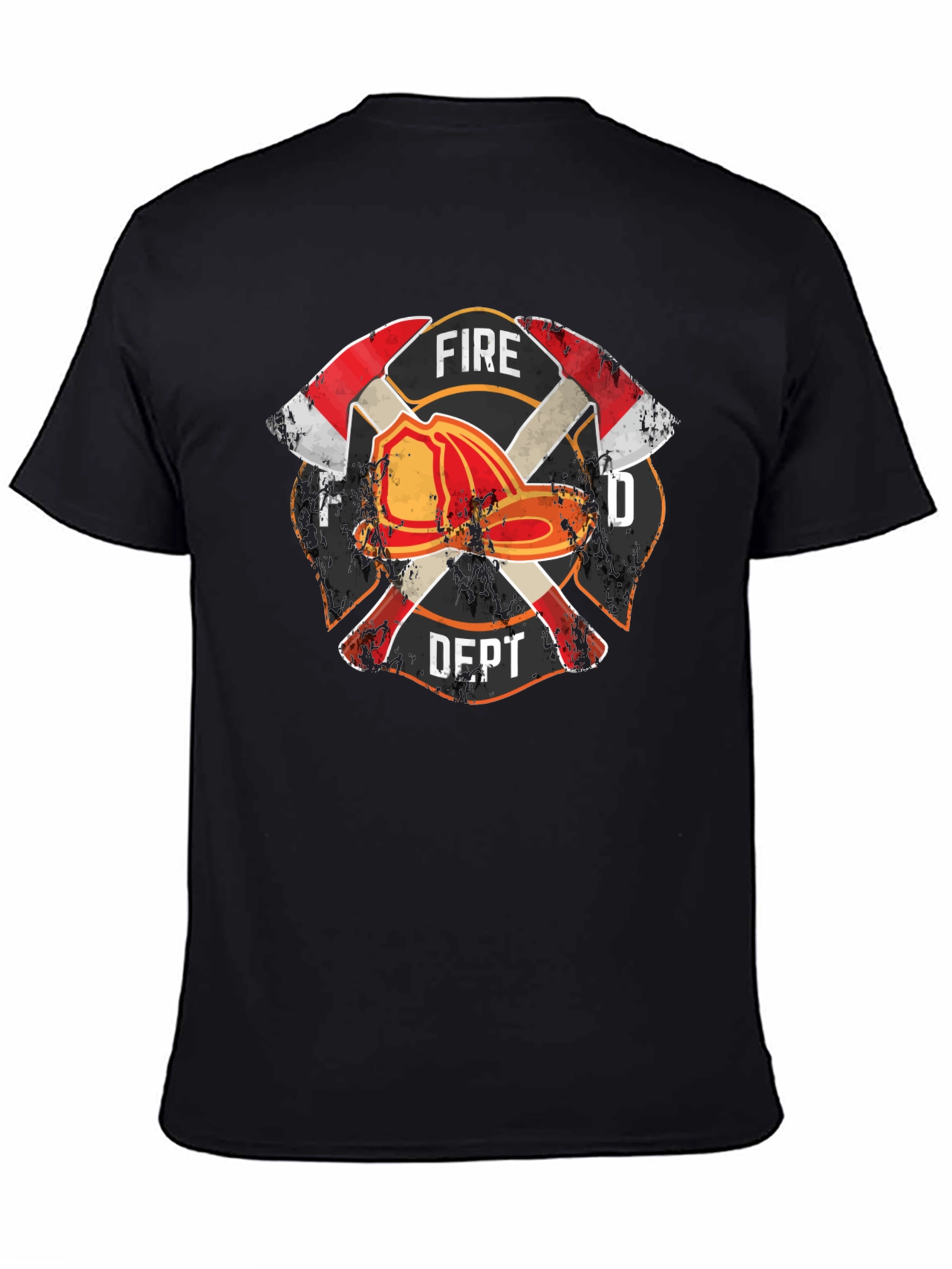 Fire Dept. T-Shirt - Firefighter Maltese Cross Tee