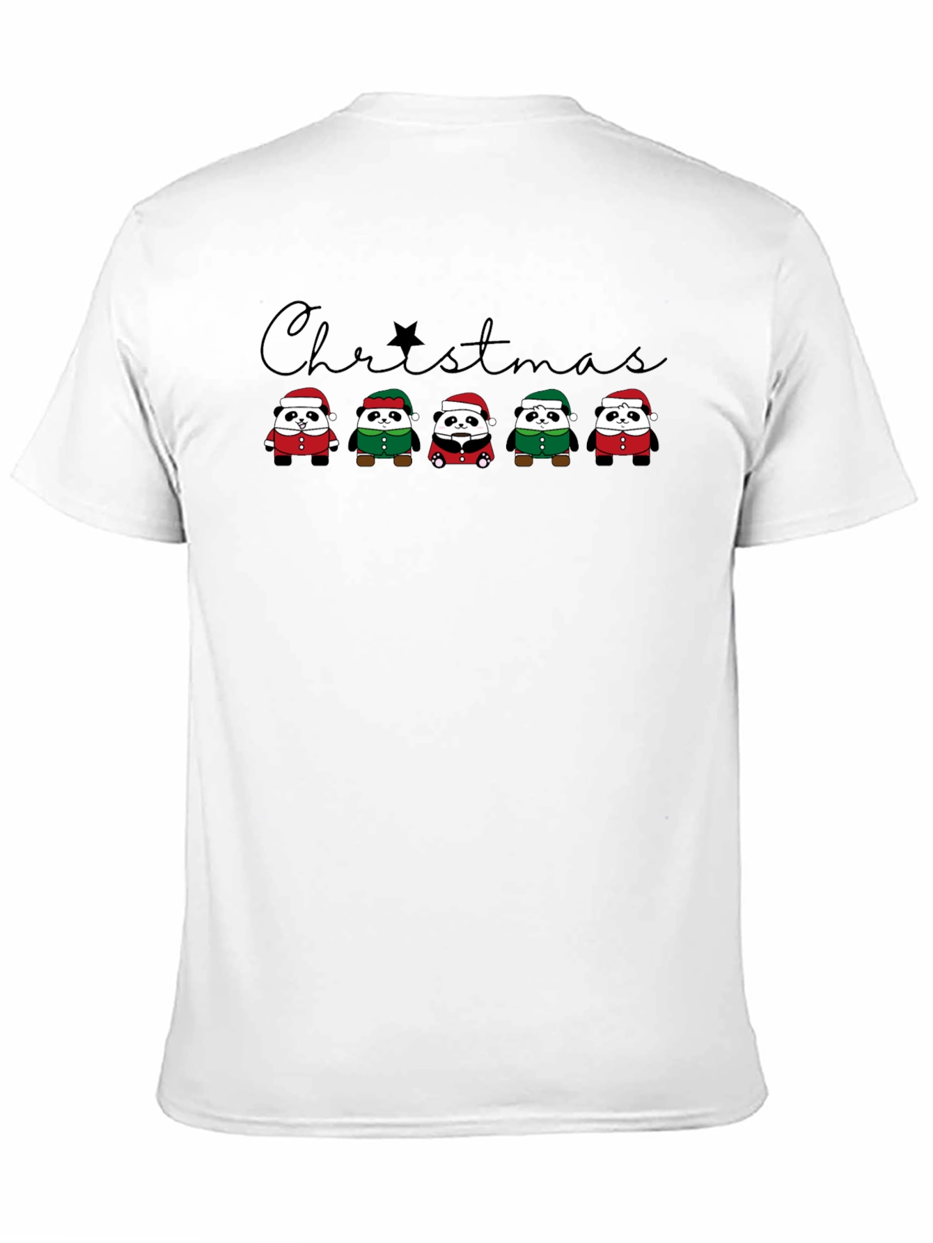 Christmas Panda T-Shirt Cute Holiday Apparel
