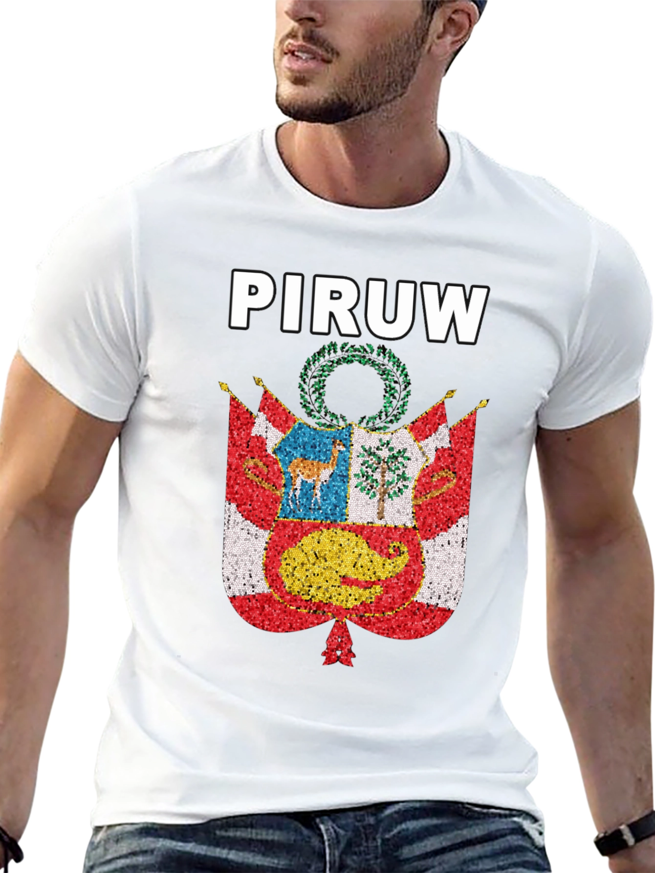 PIRUW Peru Pride T-Shirt Peruvian Flag Design
