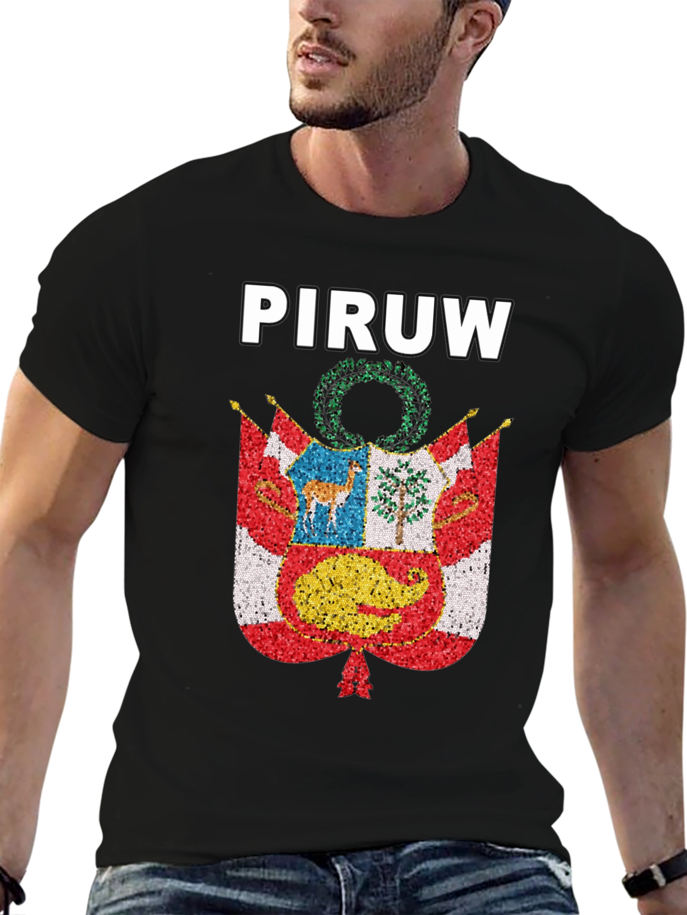 PIRUW Peru Pride T-Shirt Peruvian Flag Design