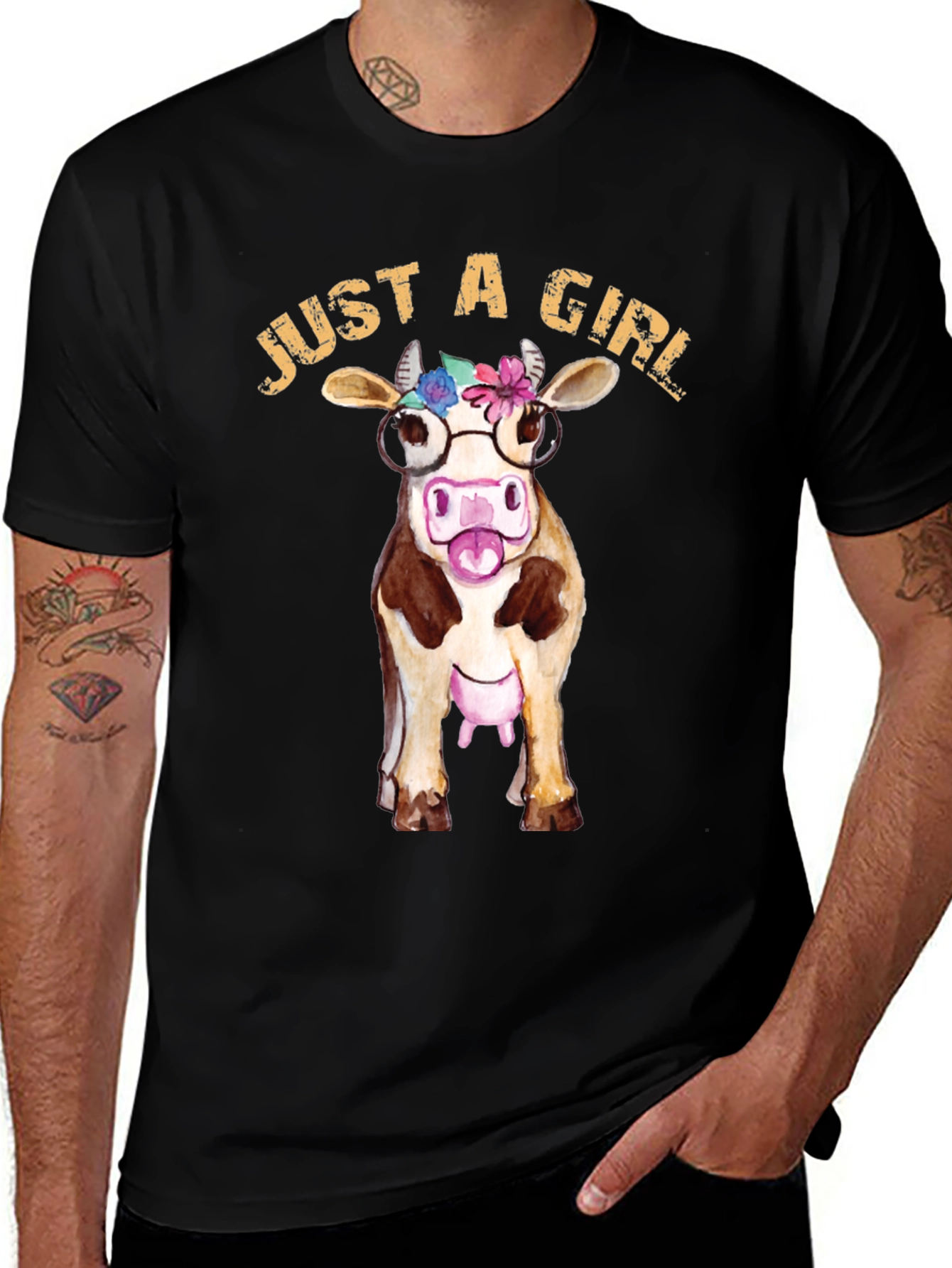 Just A Girl Who Loves Cows Graphic Tee