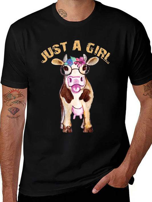 Just A Girl Who Loves Cows Graphic Tee