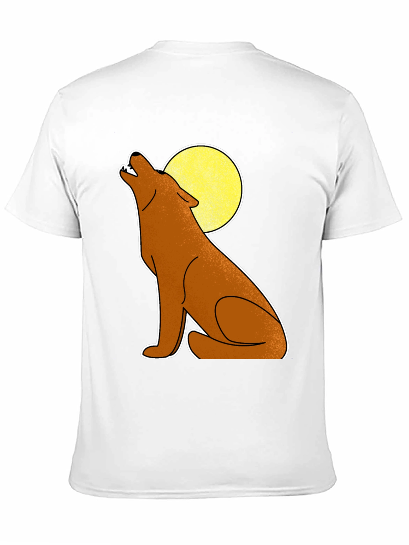 Wolf Howling at Moon Graphic Tee - Black