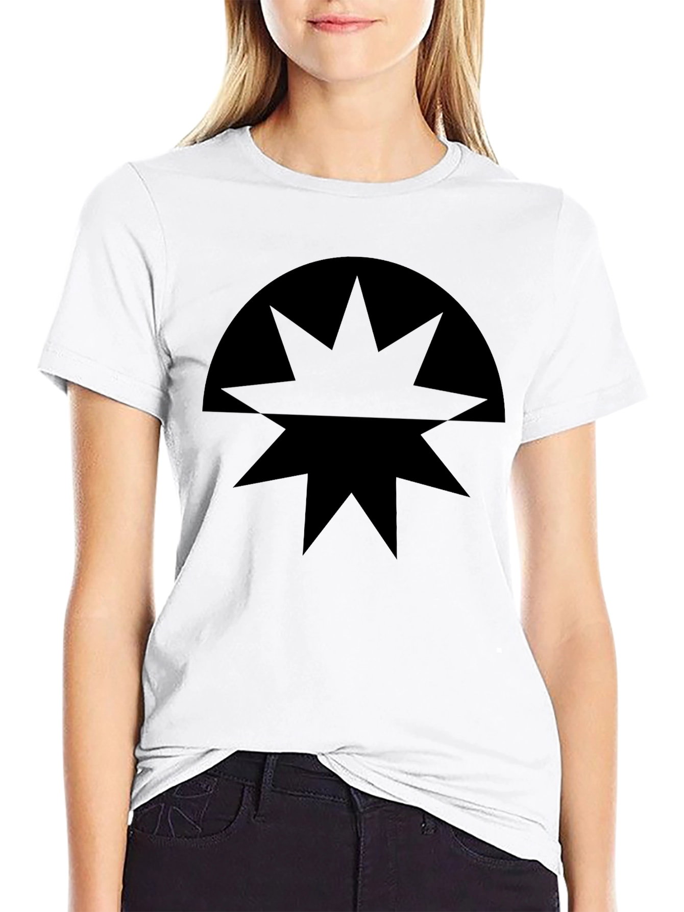 Black Starburst Graphic T-Shirt