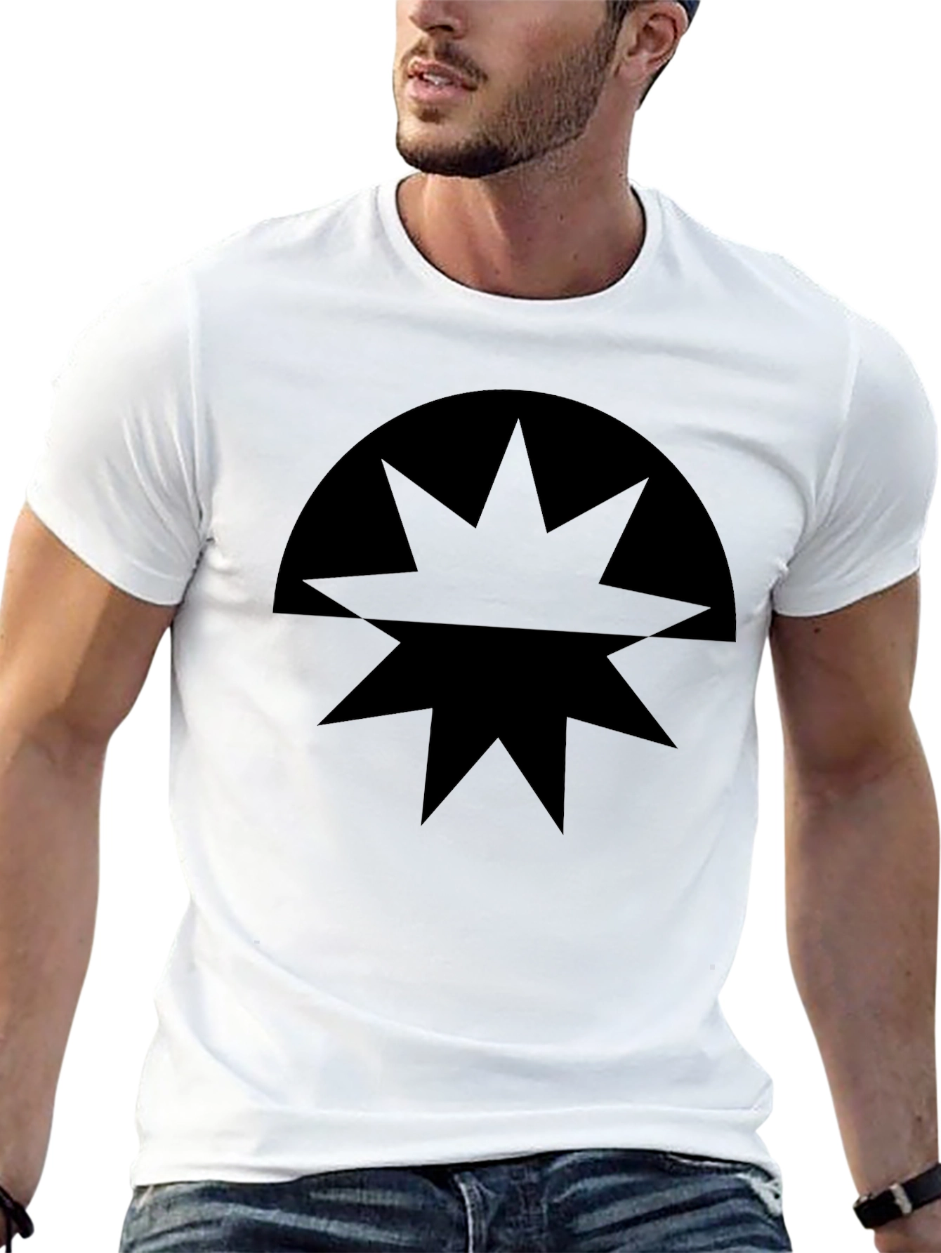 Black Starburst Graphic T-Shirt