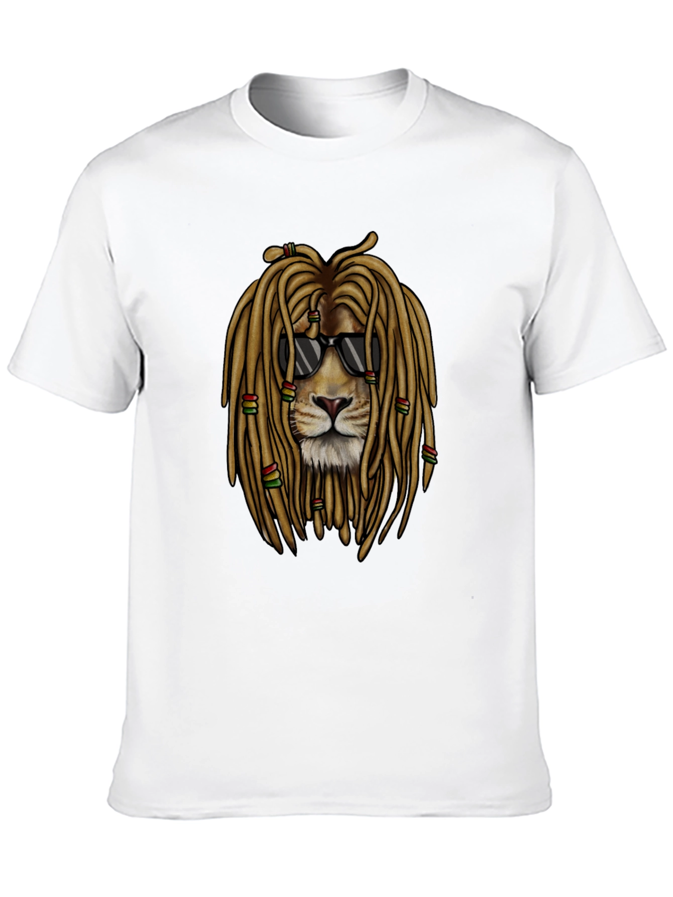 Lion Dreadlocks Sunglasses Graphic T-Shirt