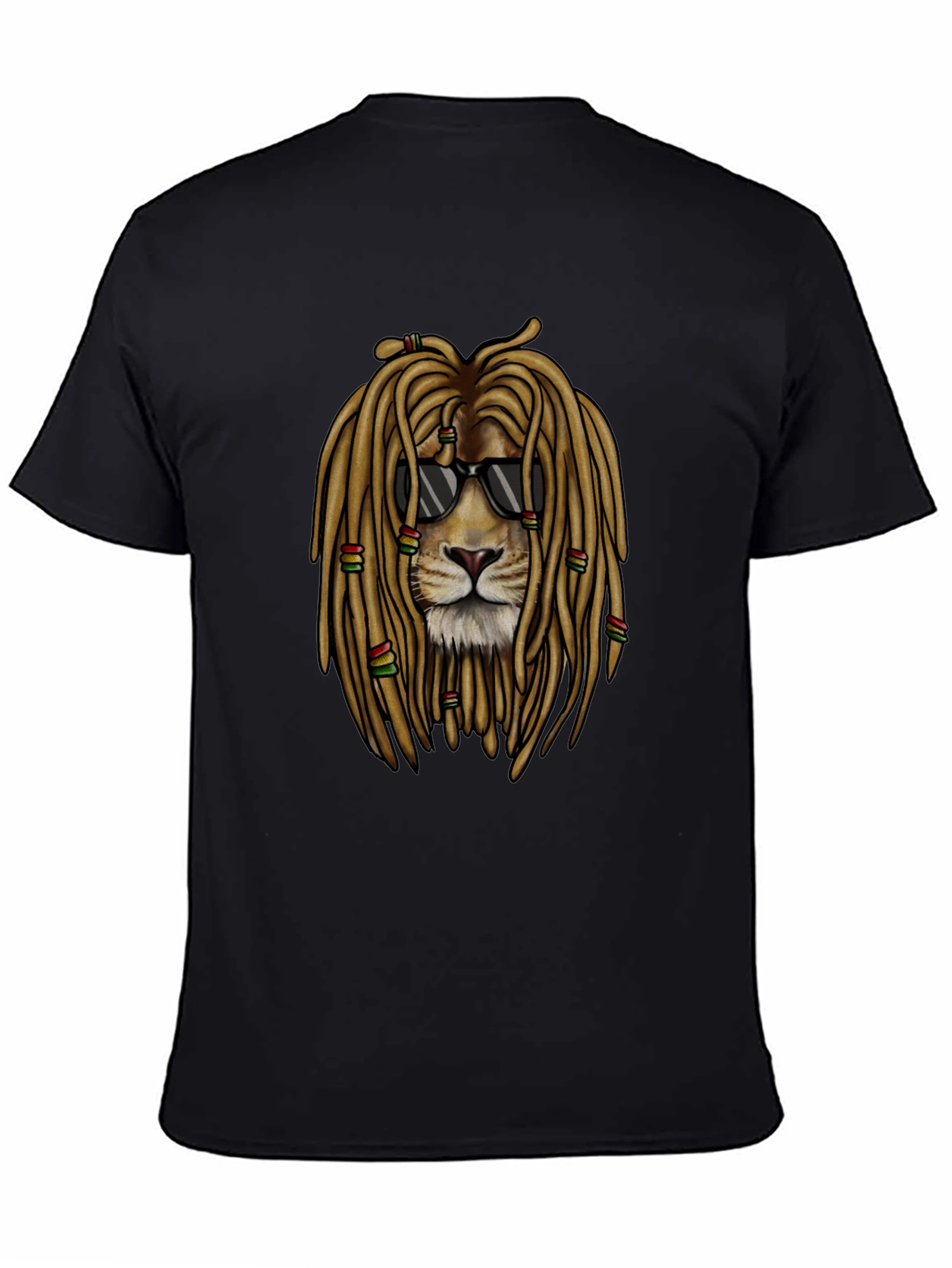 Lion Dreadlocks Sunglasses Graphic T-Shirt