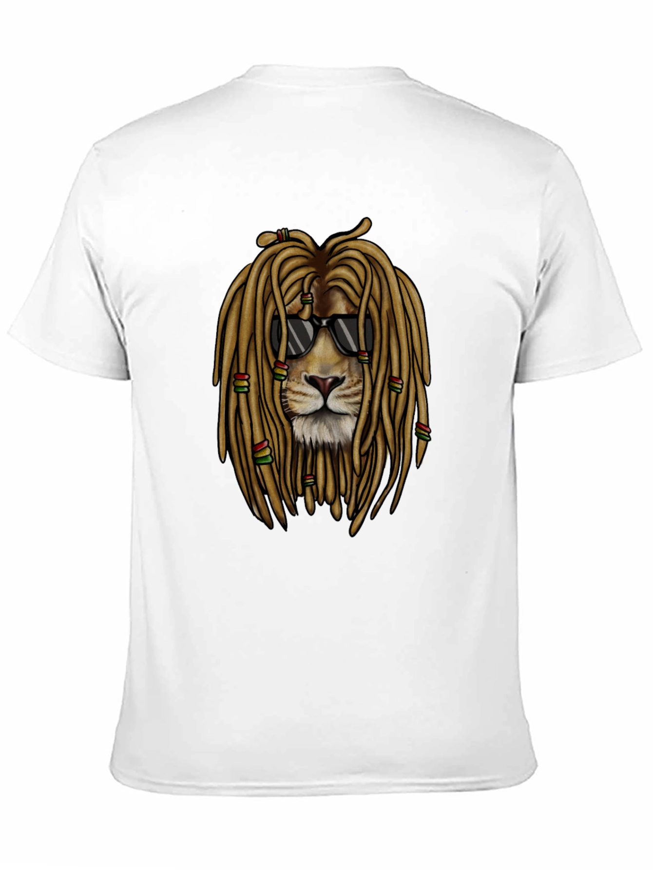 Lion Dreadlocks Sunglasses Graphic T-Shirt
